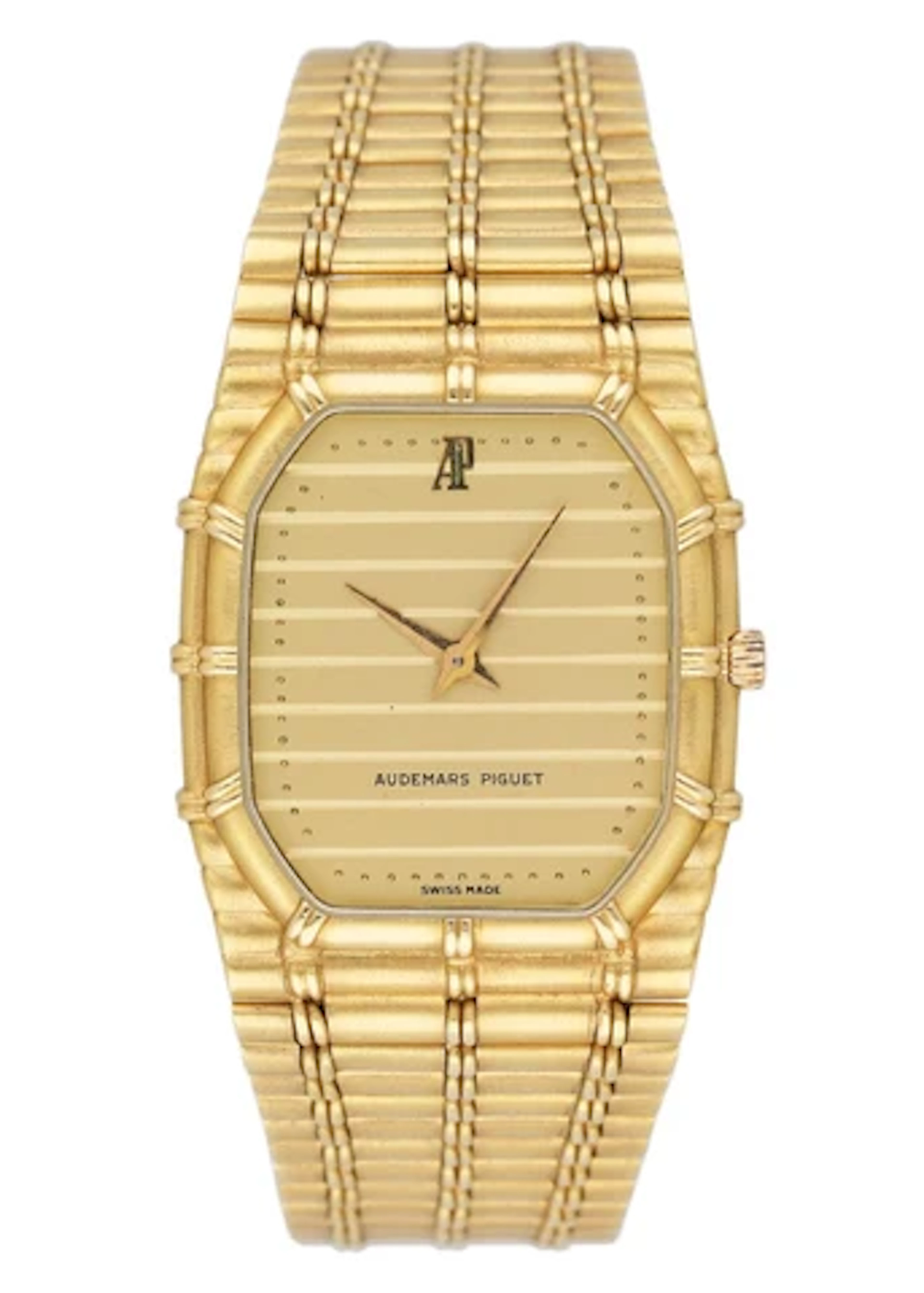Audemars Piguet Bamboo 18k YG Champagne Mens Watch