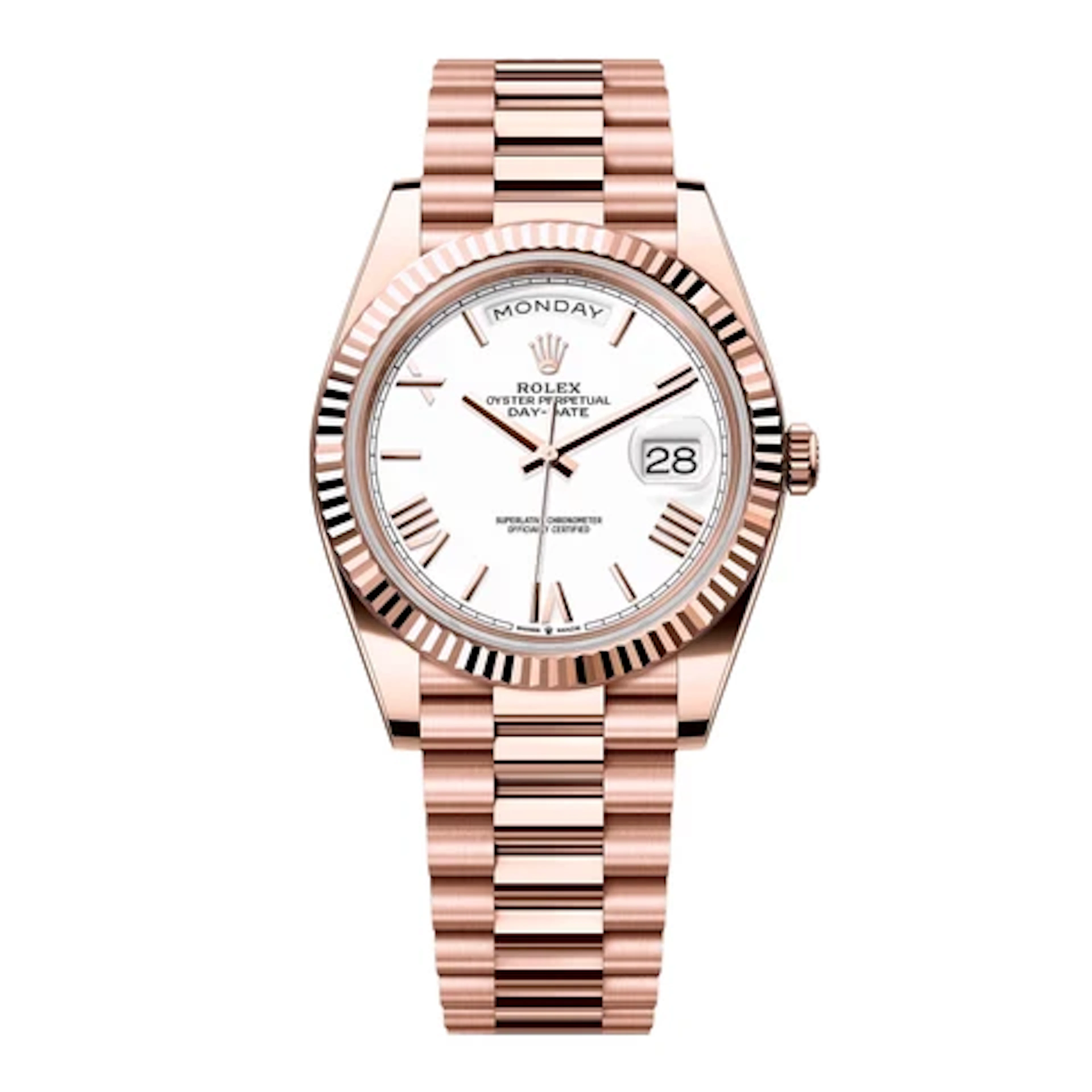 Rolex Day-Date 228235 White Dial Mens Watch Box Papers