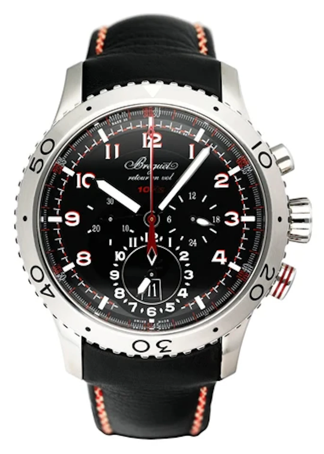 Breguet Type XXII 3880 Black Dial Chronograph Mens Watch