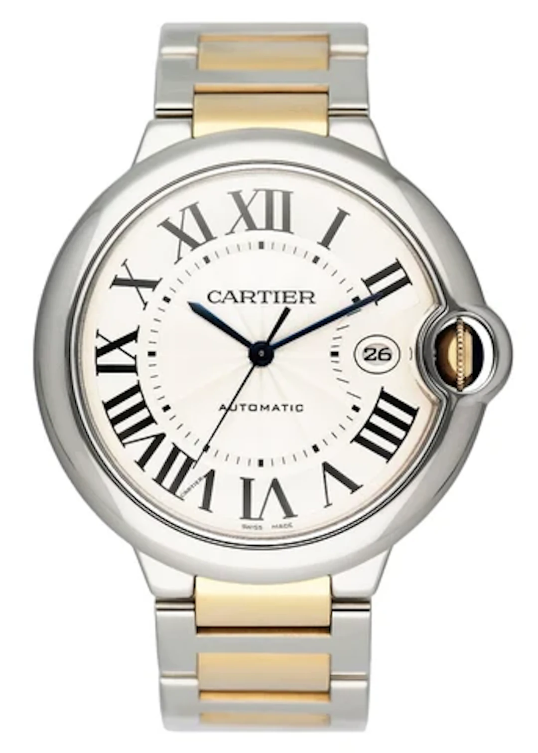 Cartier Ballon Bleu W69009Z3 Silver Dial Two-Tone Mens Watch