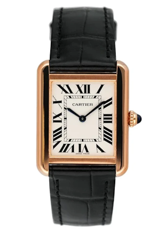 Cartier Tank Solo W5200024 18K Rose Gold Ladies Watch Box Papers