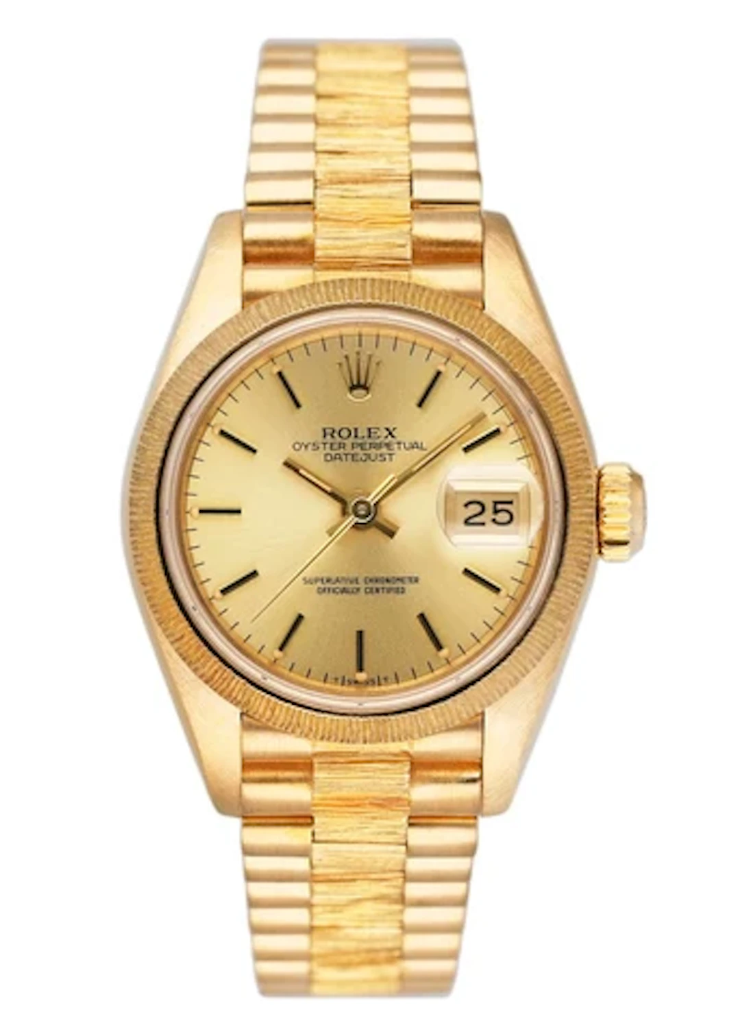Rolex Datejust 69278 Champagne Dial Bark Finish Ladies Watch