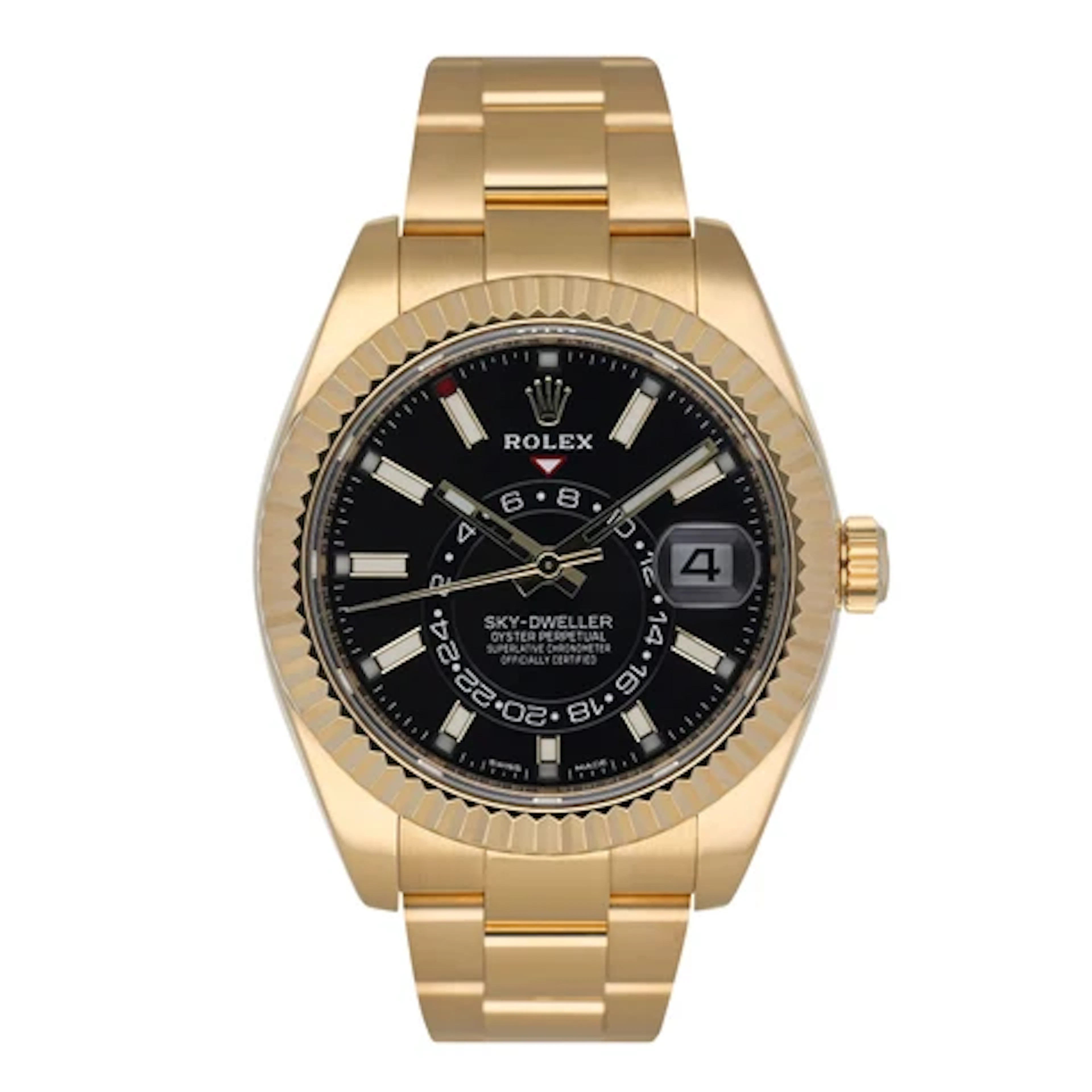 Rolex Sky-Dweller 326938 Black Dial Mens Watch Box Papers