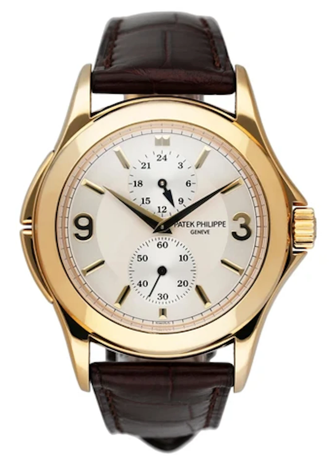 Patek Philippe Calatrava Travel Time 5134J 18K Yellow Gold Mens Watch