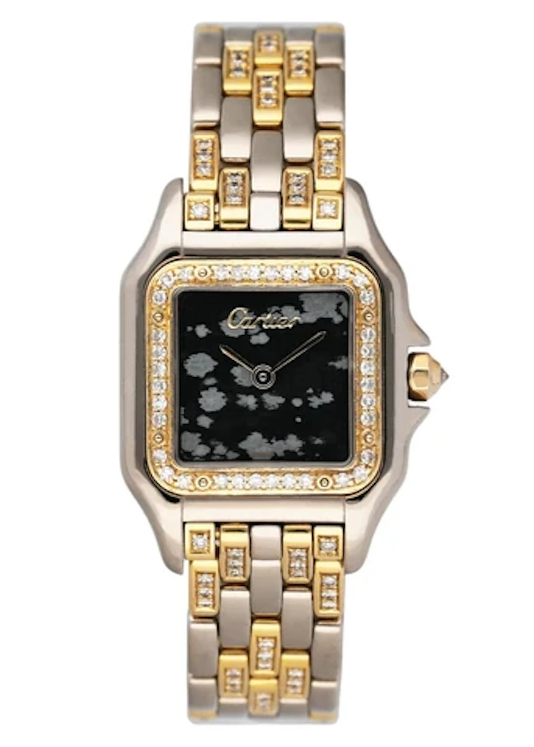 Cartier Panthere WF3052FH Gold Obsidian Stone Ladies Watch