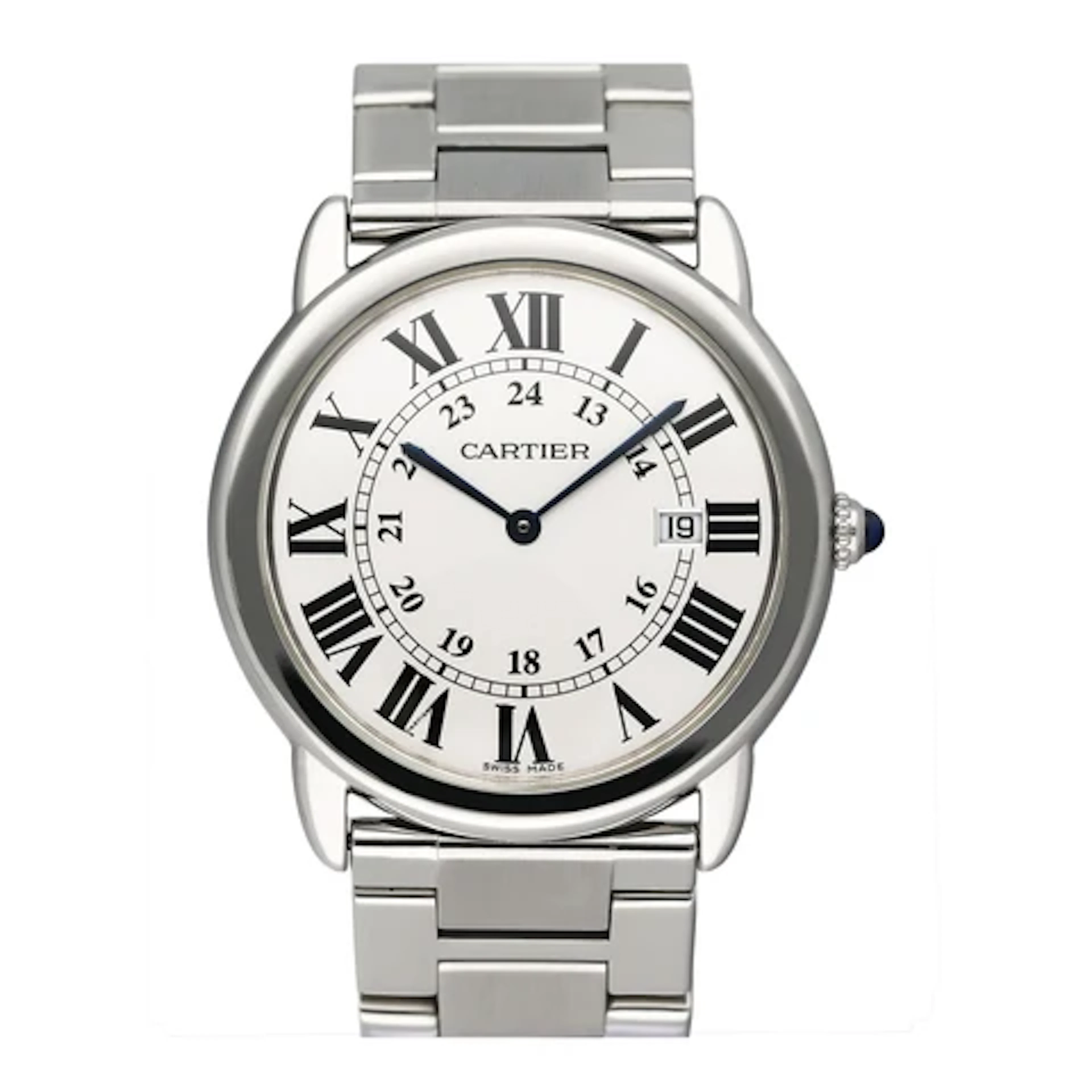 Cartier Ronde Solo W6701005 Silver Dial Mens Watch
