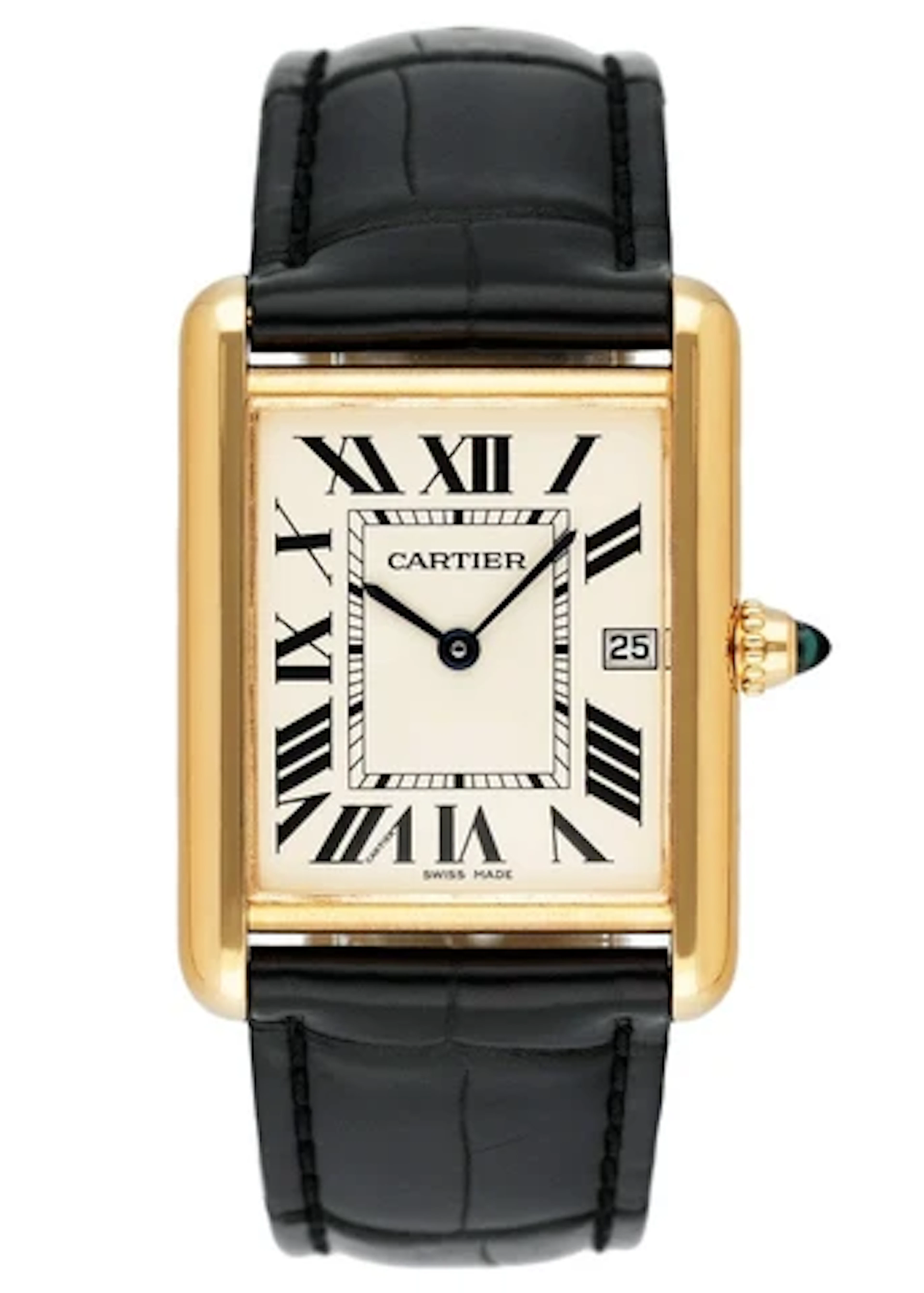 Cartier Tank Louis W1529756 18K Yellow Gold Mens Watch Box Papers