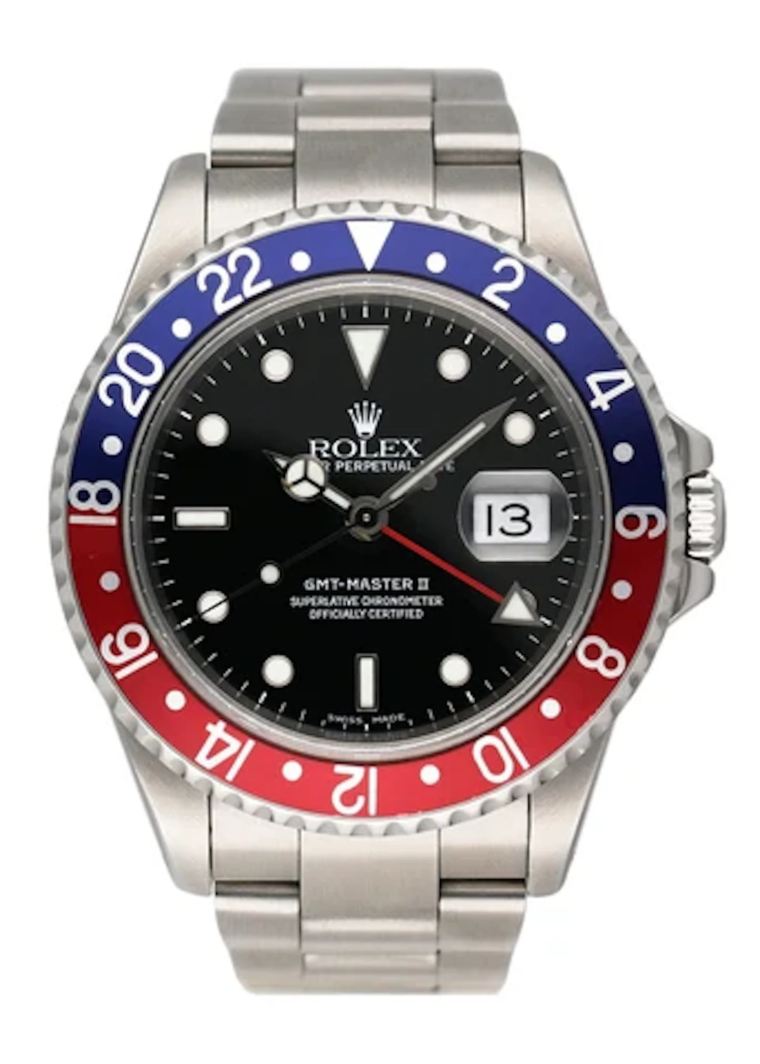 Rolex GMT Master II 16710 Pepsi Bezel Mens Watch