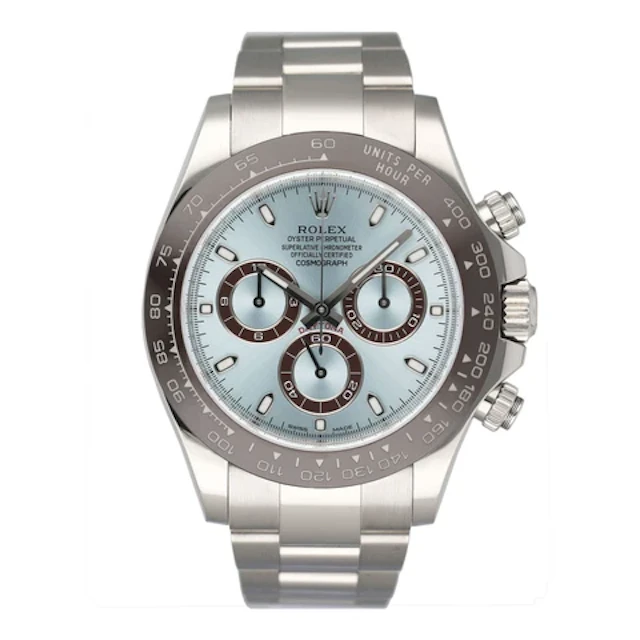 Rolex Cosmograph Daytona 116506 Ice-Blue Dial Platinum Mens Watch Box Papers