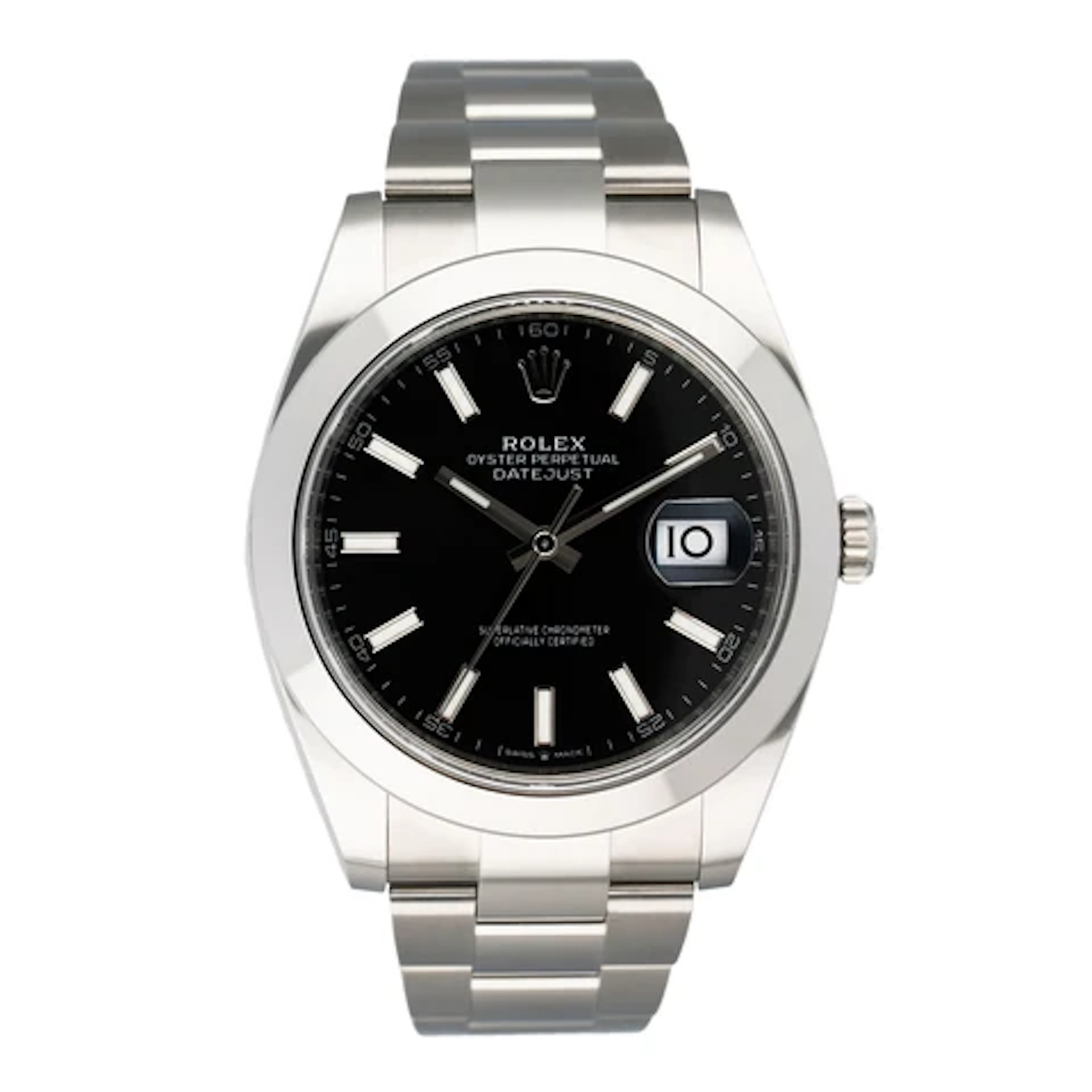 Rolex Datejust 41 126300 Black Dial Steel Mens Watch Box Papers