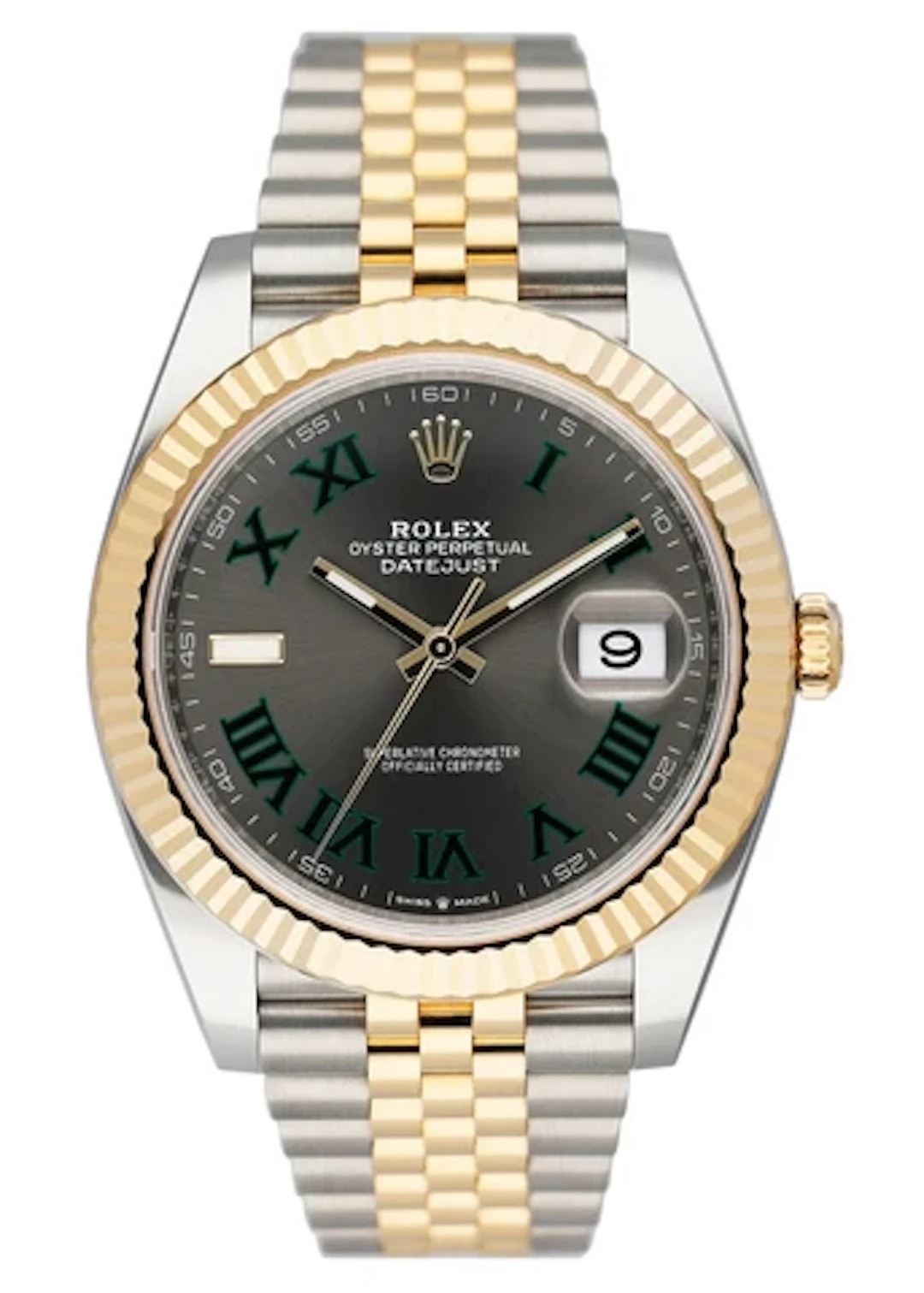 Rolex Datejust 41 126333 Wimbledon Dial Mens Watch Box Papers