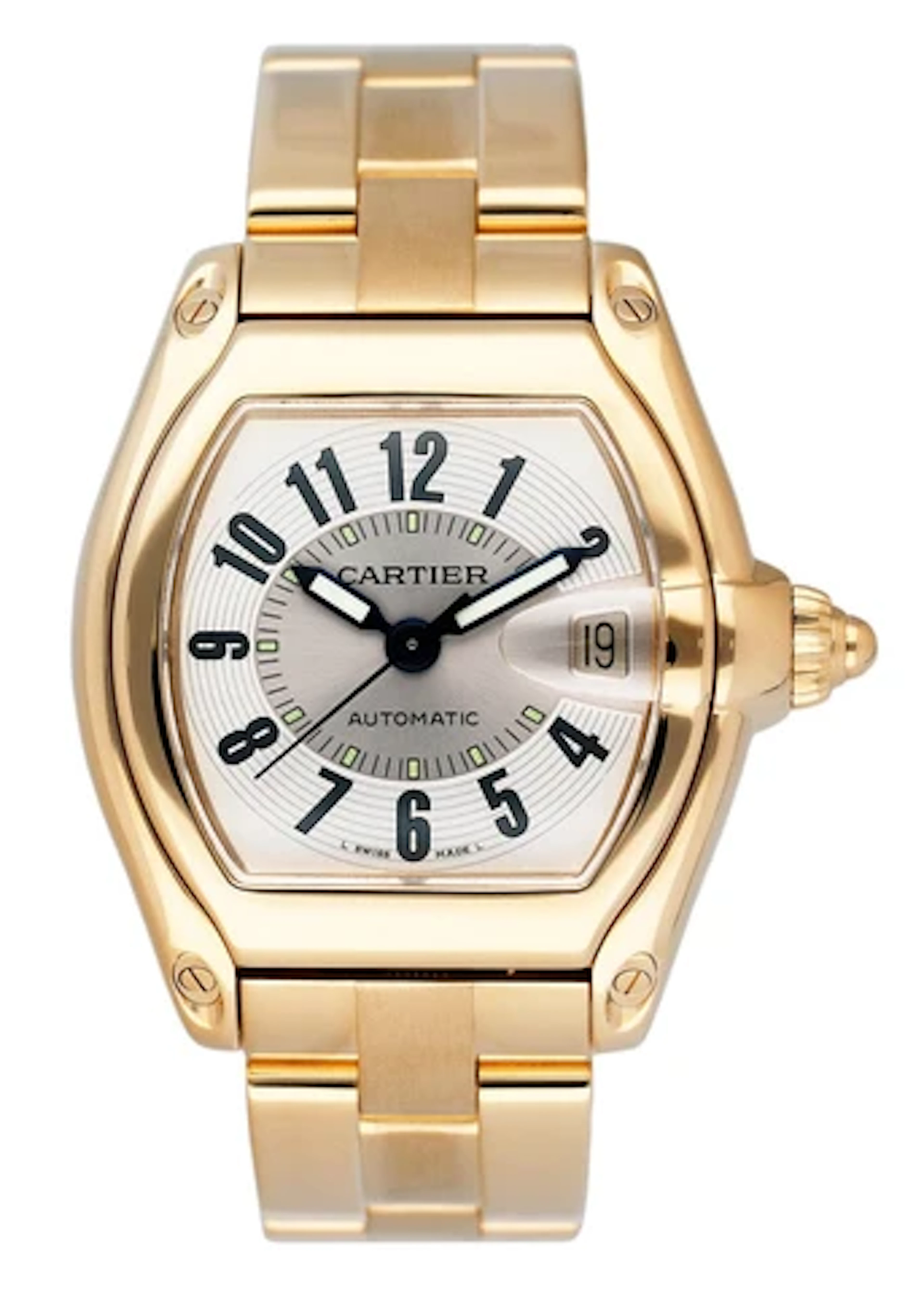 Cartier Roadster Large W62003V1 18K Yellow Gold Mens Watch