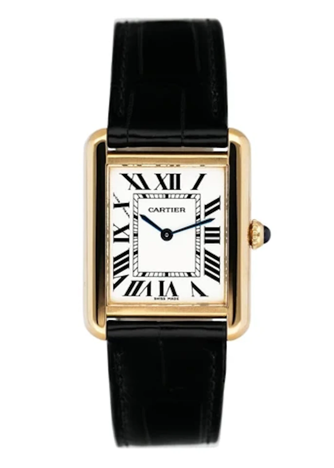 Cartier Tank Solo W1018755 18K Yellow Gold Ladies Watch Box Papers