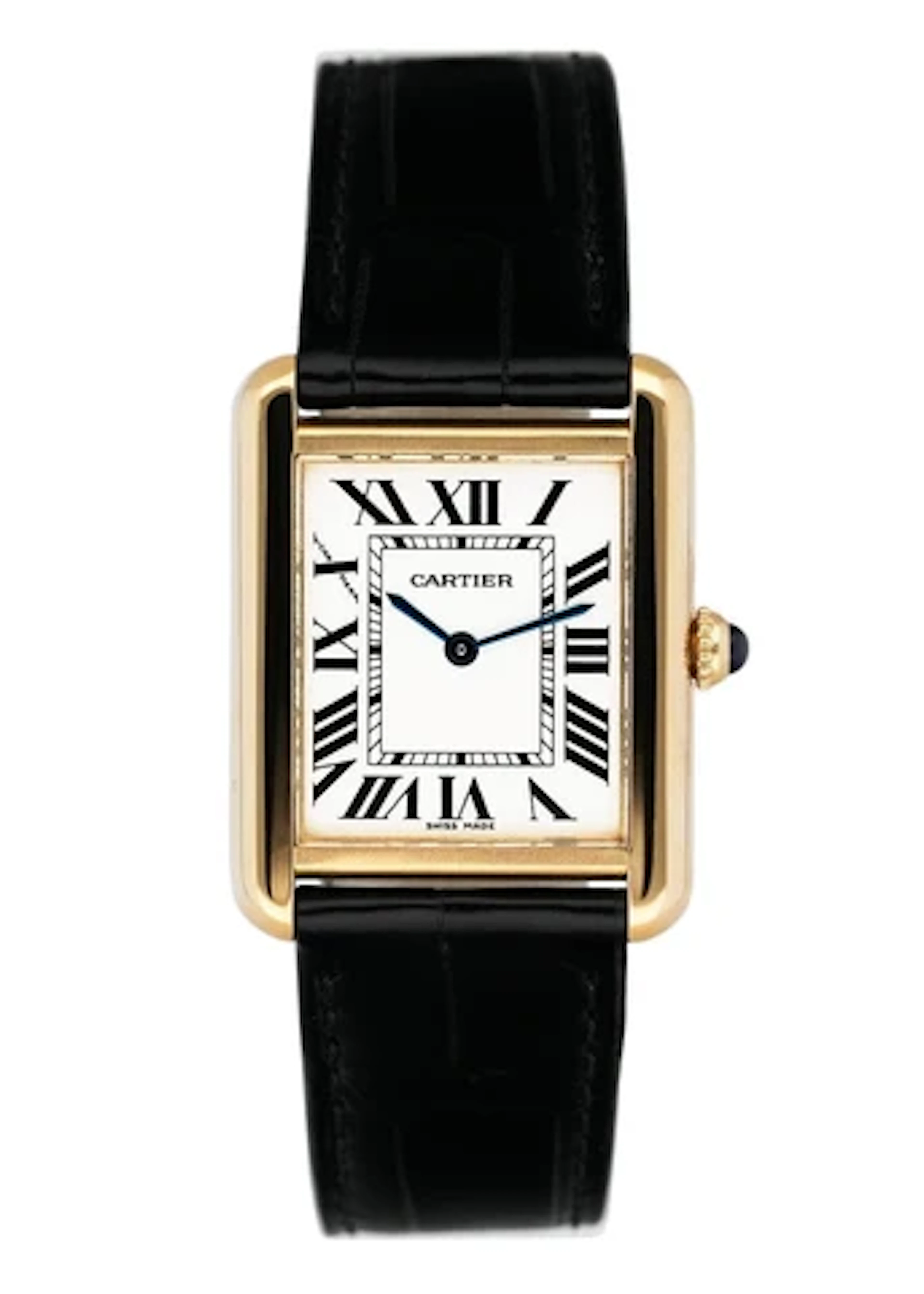 Cartier Tank Solo W1018755 18K Yellow Gold Ladies Watch Box Papers