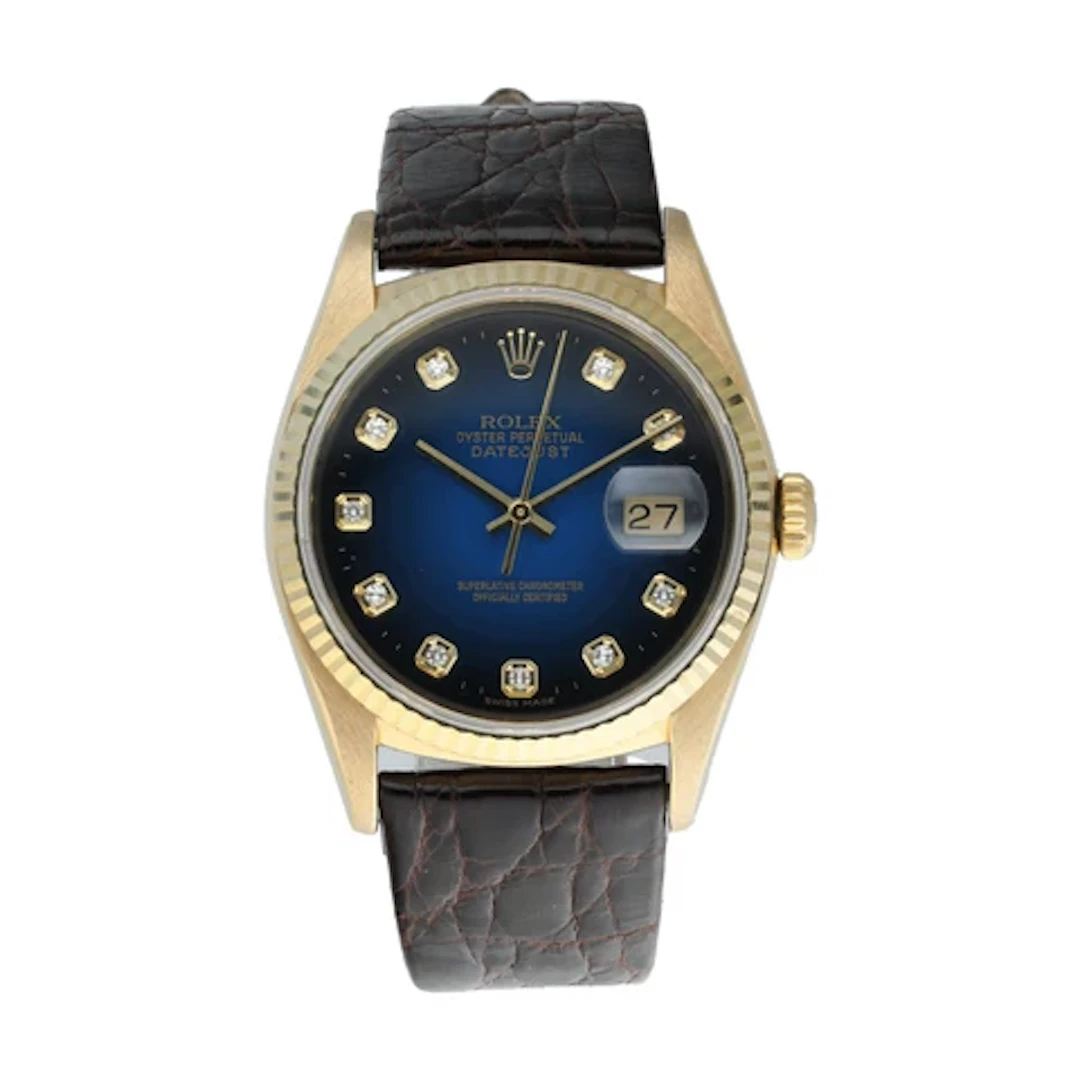 Rolex DateJust 16238 Vignette Diamond Dial Yellow Gold Men's Watch