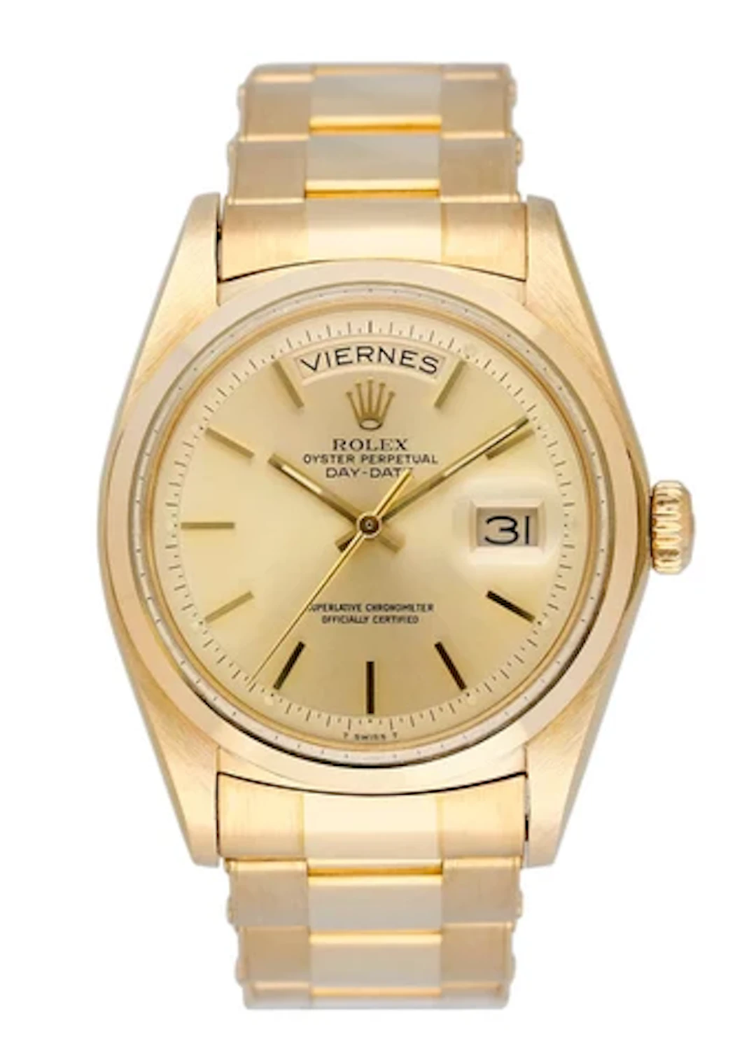 Rolex Day Date 1802 Champagne Dial Mens Watch Box Papers