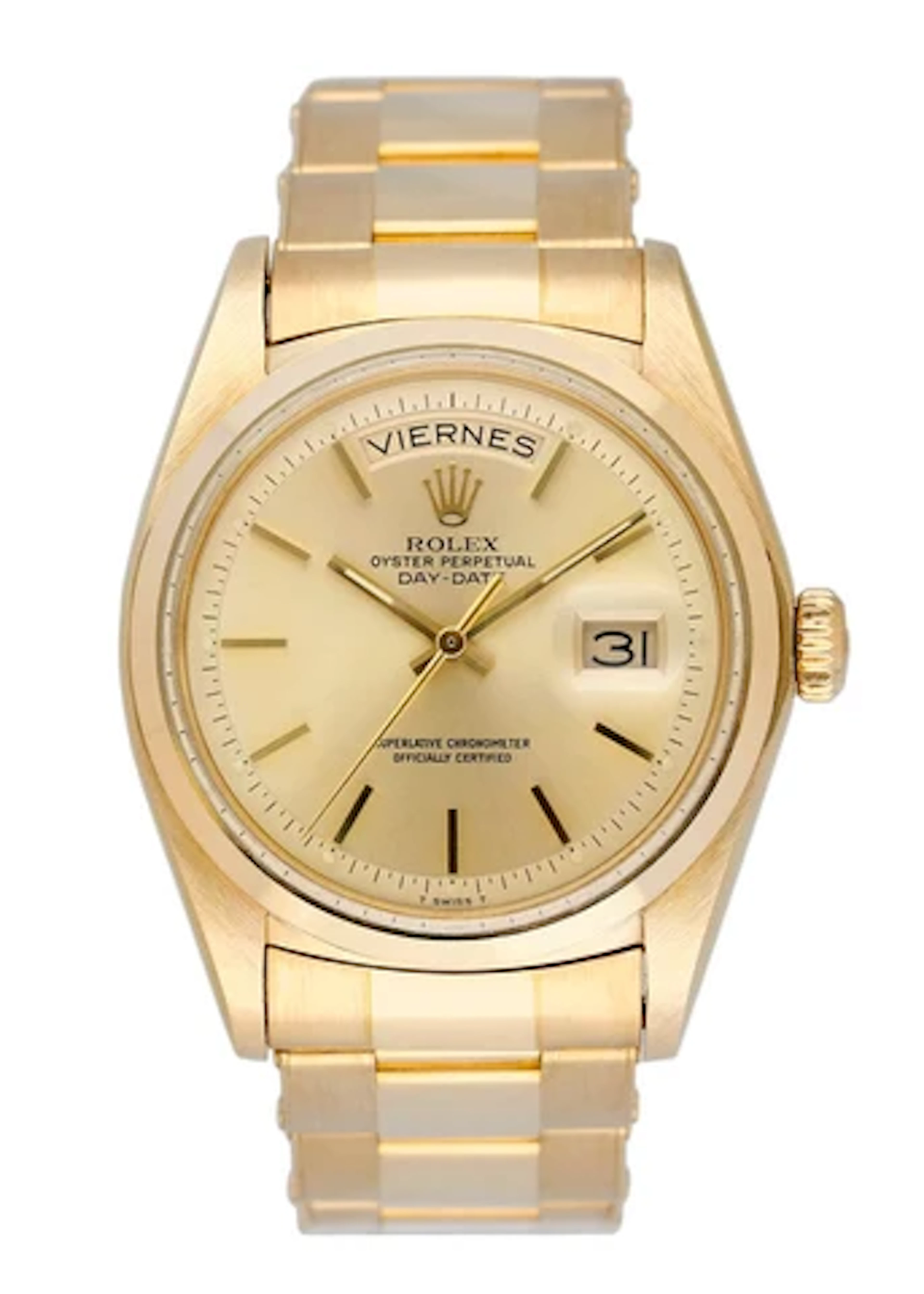 Rolex Day Date 1802 Champagne Dial Mens Watch Box Papers