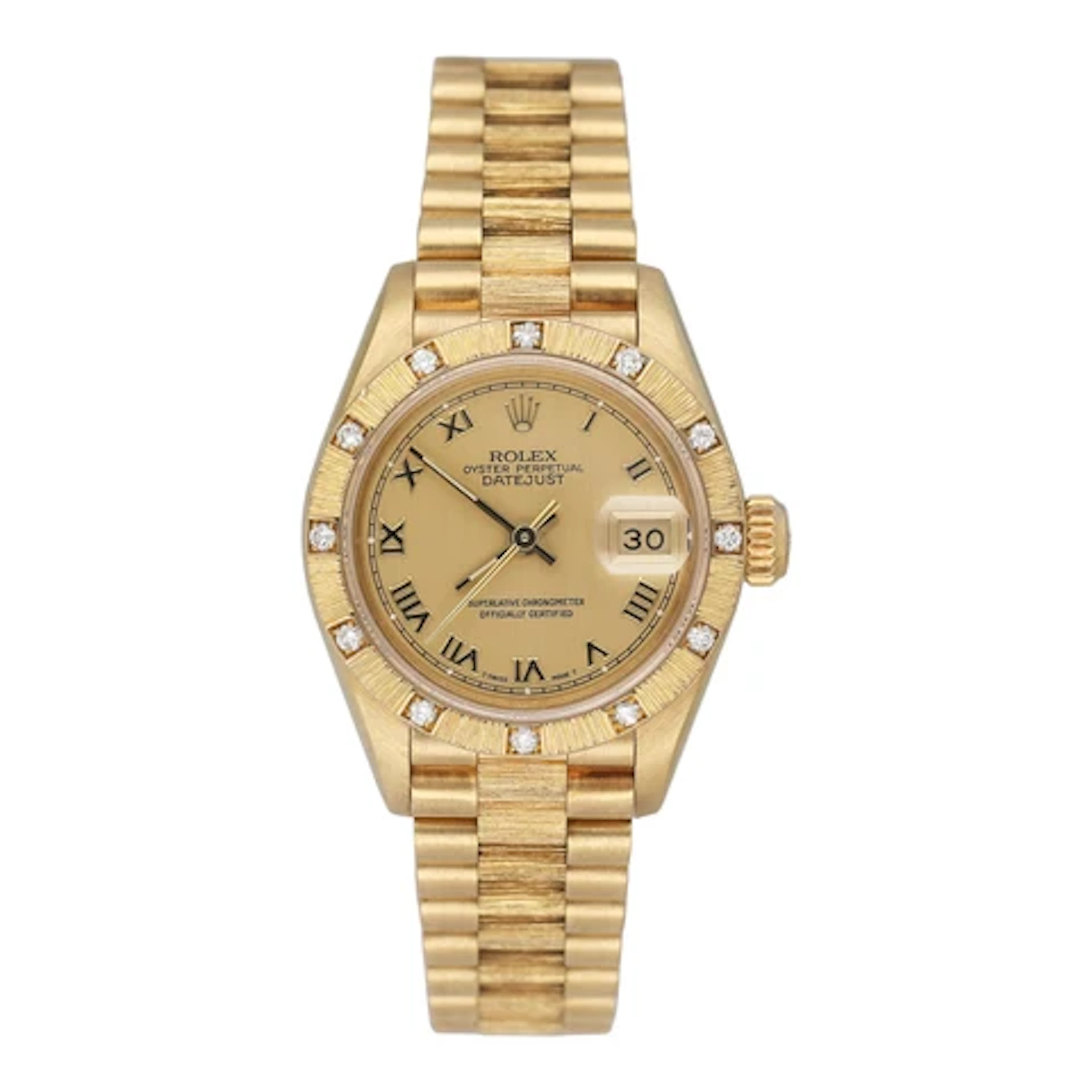 Rolex Datejust 69288 Diamond Champagne Dial Ladies Watch Box Papers