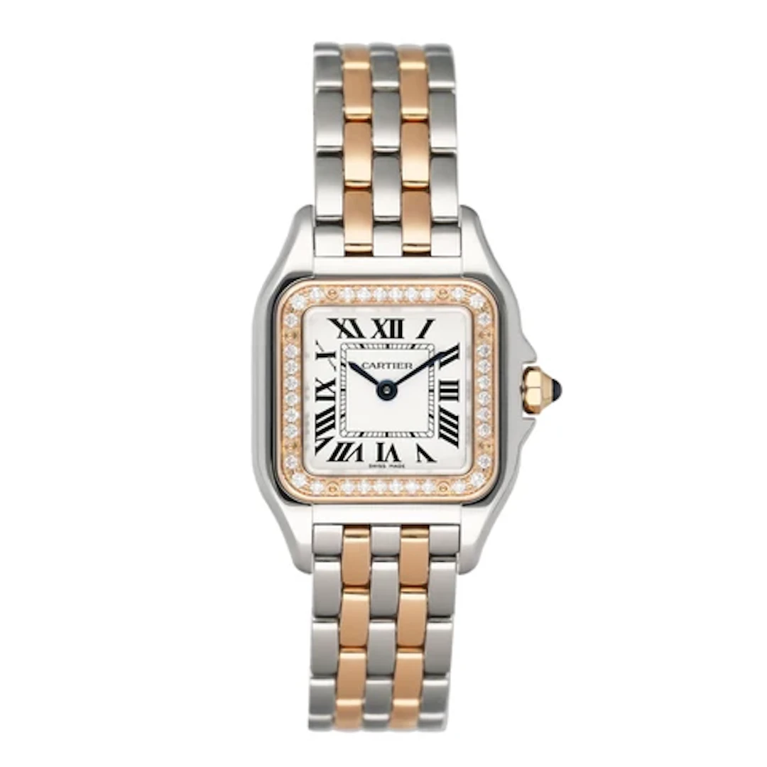 Cartier Panthere W3PN0006 Rose Gold Steel Ladies Watch Box Papers