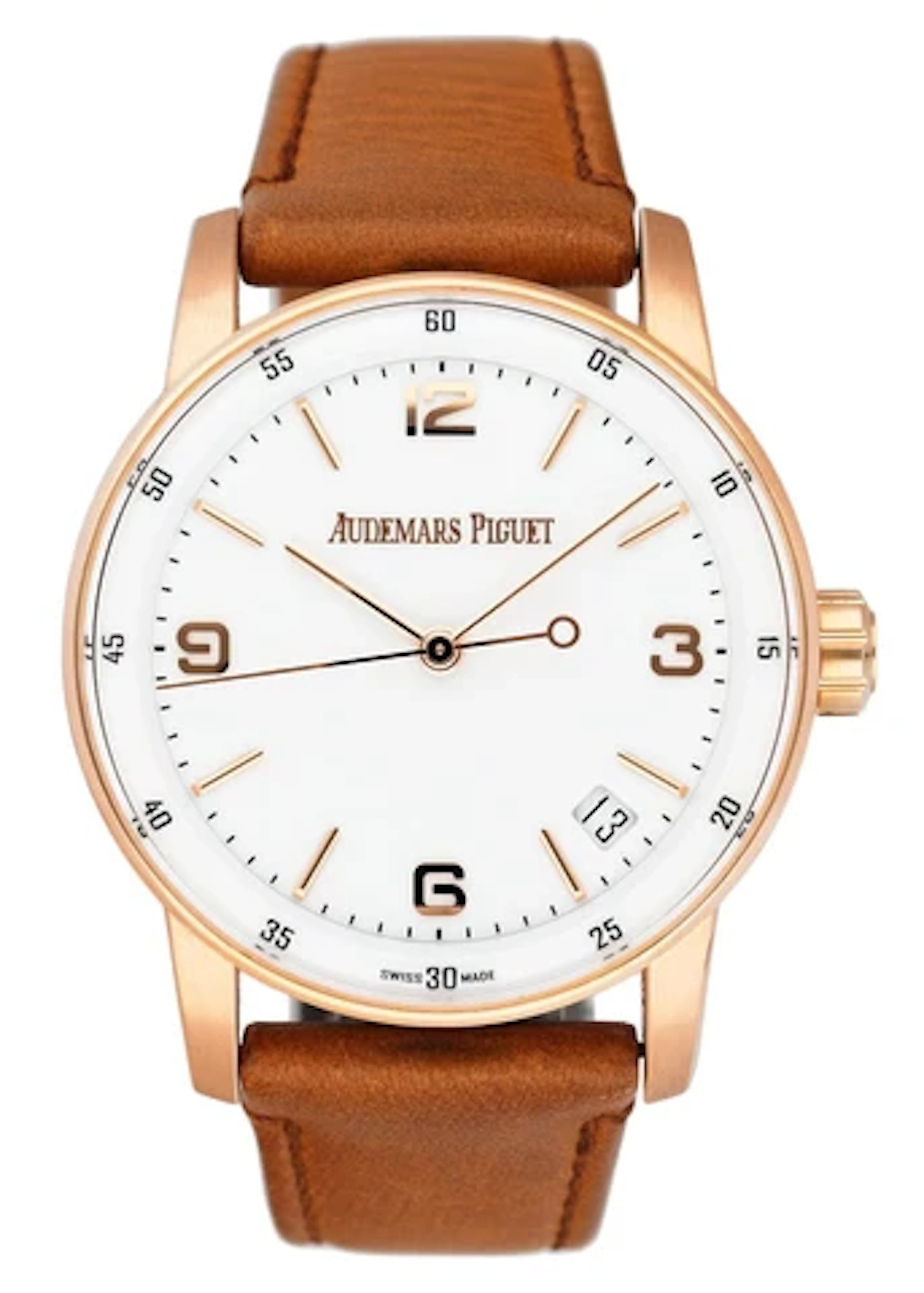 Audemars Piguet Code 11.59 15210OR White Dial Rose Gold Mens Watch Box Papers