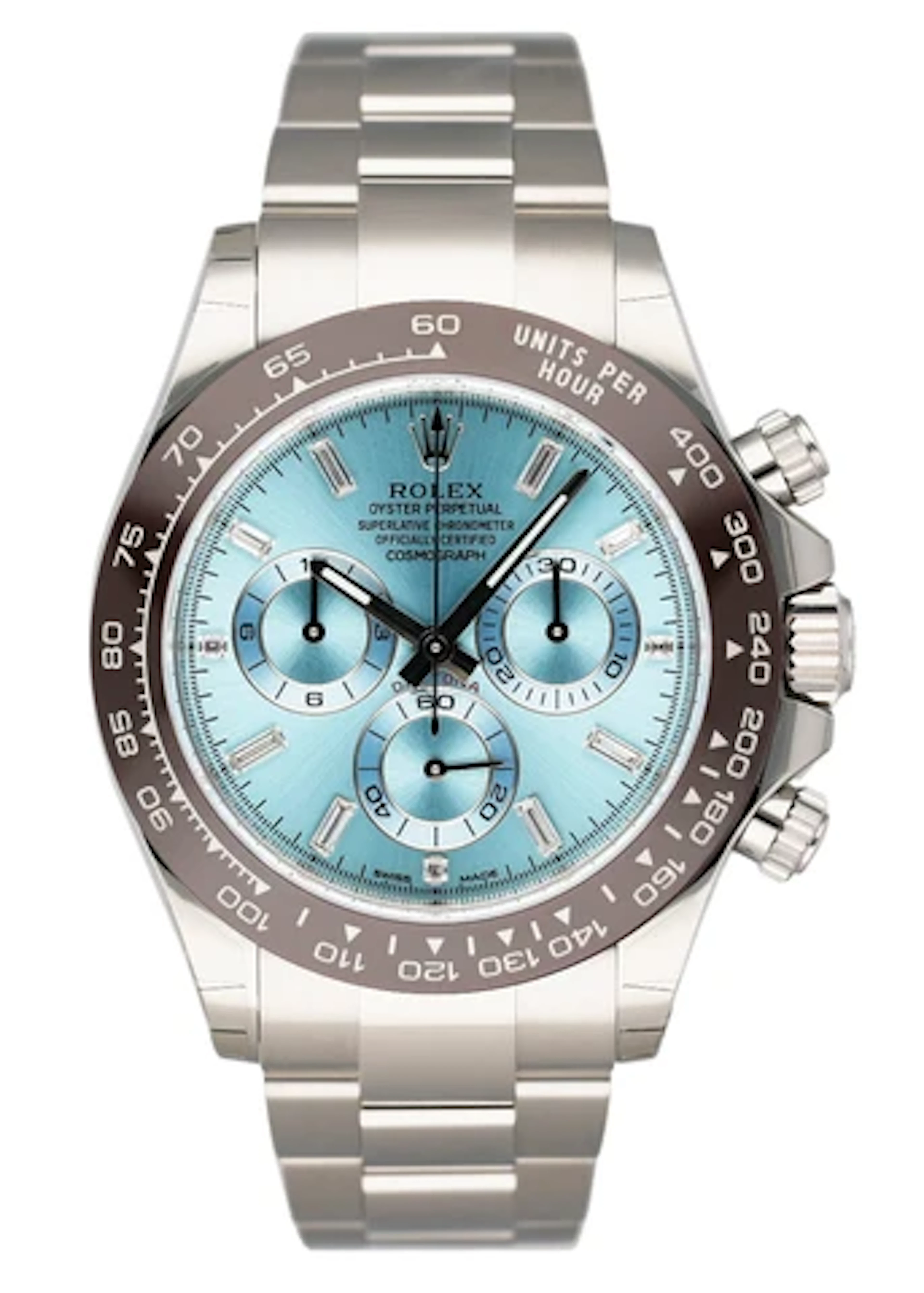 Rolex Cosmograph Daytona 116506 Diamond Ice-Blue Dial Platinum Mens