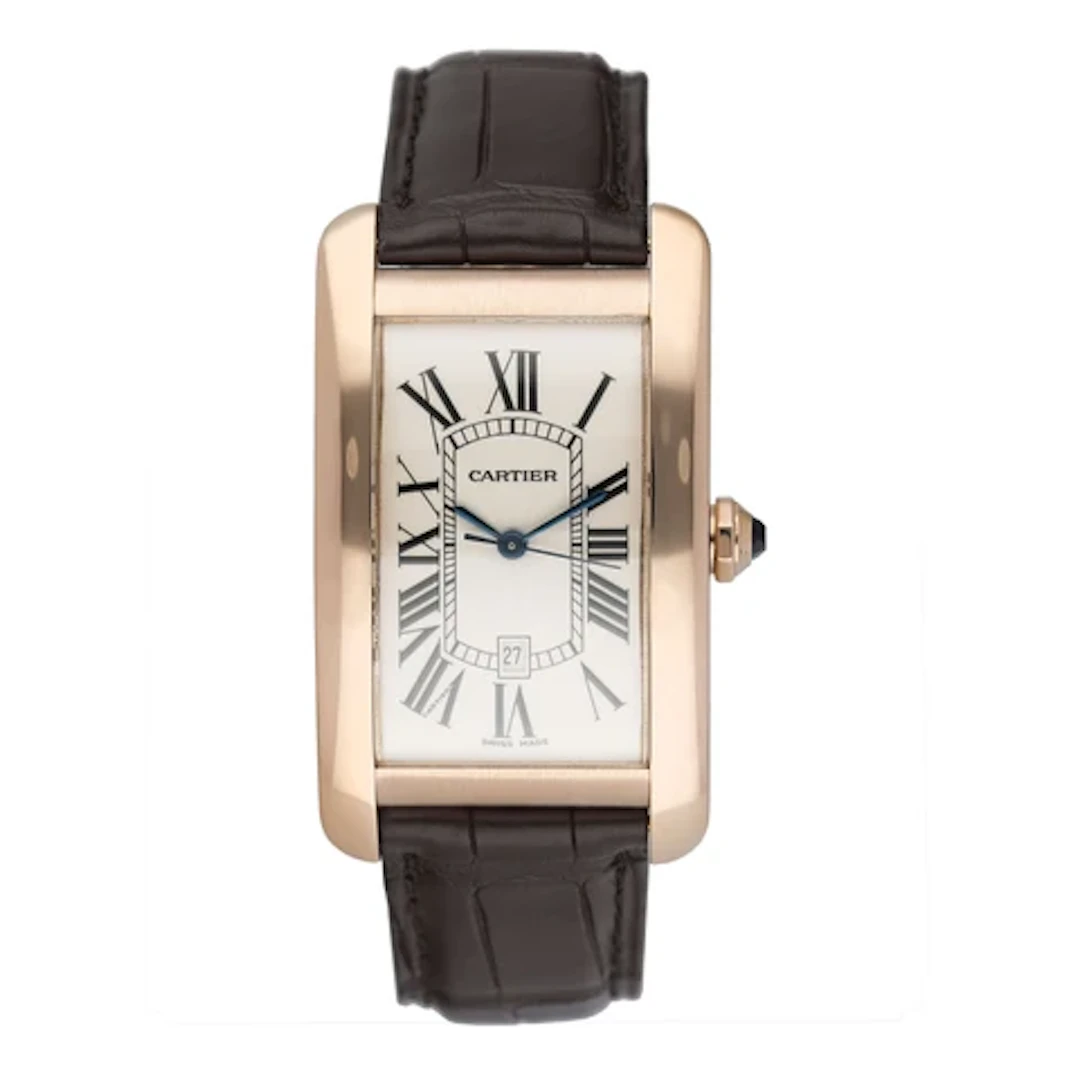 Cartier Tank Americaine Large W2609156 18K Rose Gold Watch Box Papers