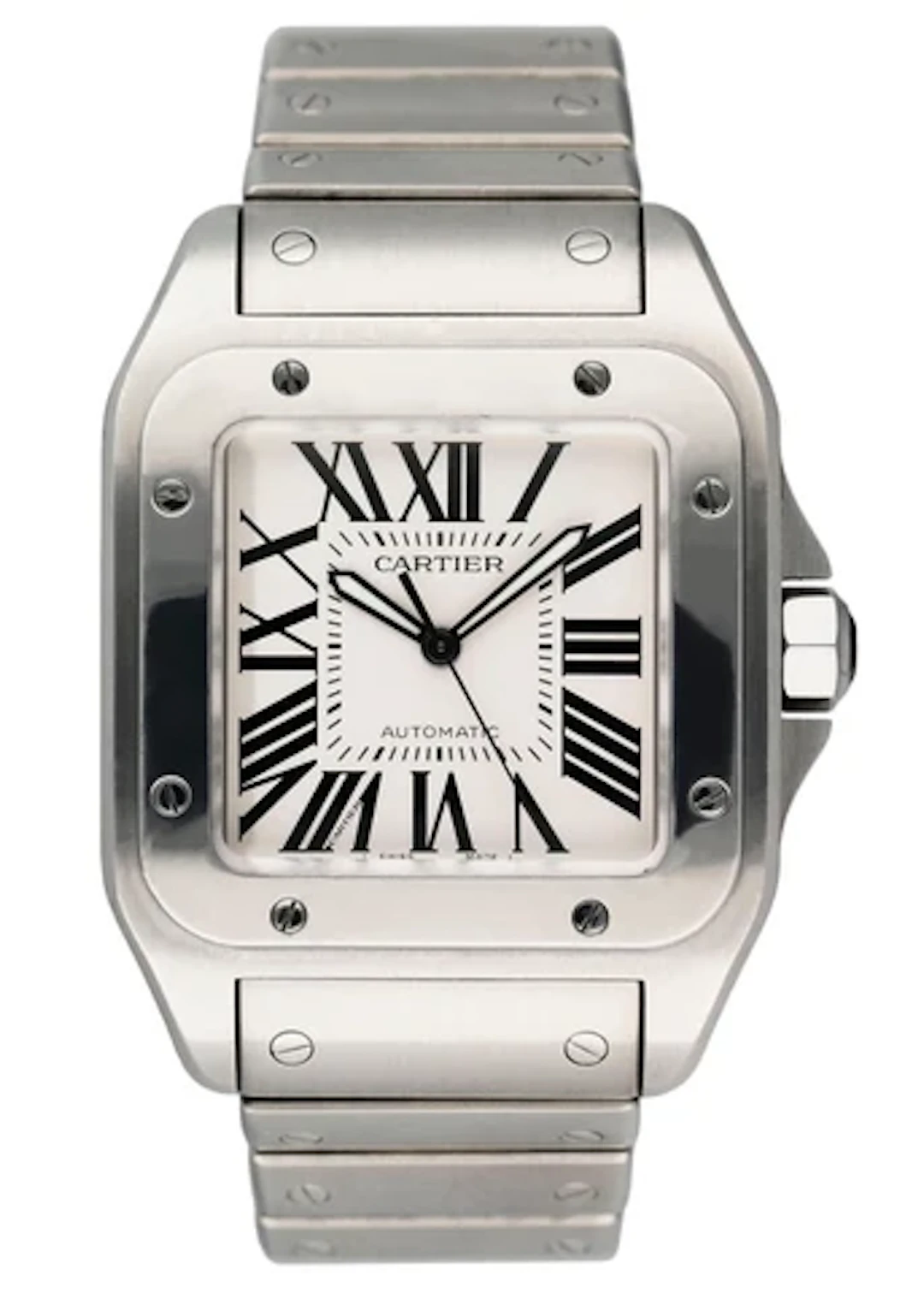 Cartier Santos-100 XL W200737G Stainless Steel Mens Watch