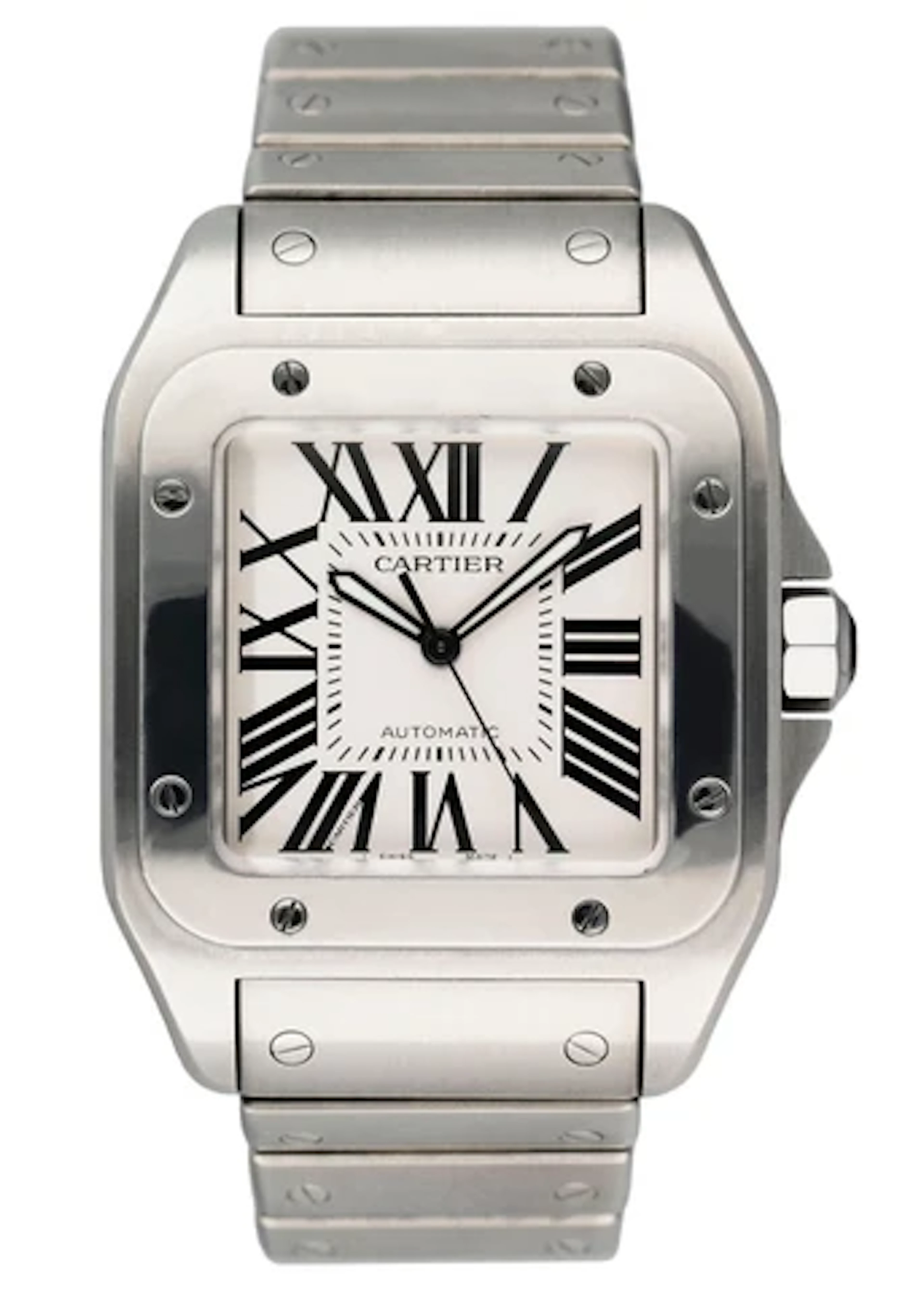 Cartier Santos-100 XL W200737G Stainless Steel Mens Watch