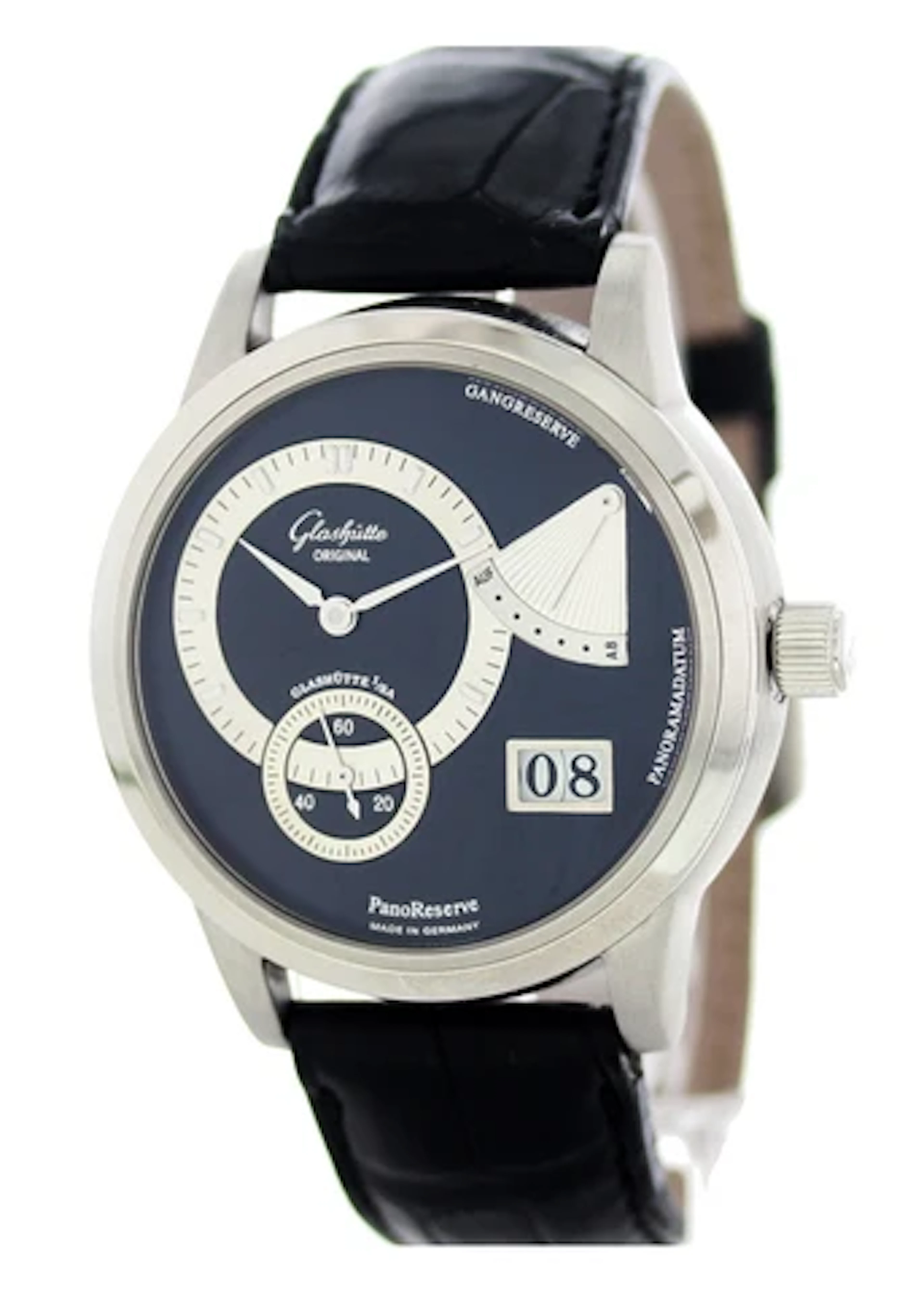 Glashutte Original PanoReserve PanoDate 65-01-03-03-04 Platinum Box Papers.