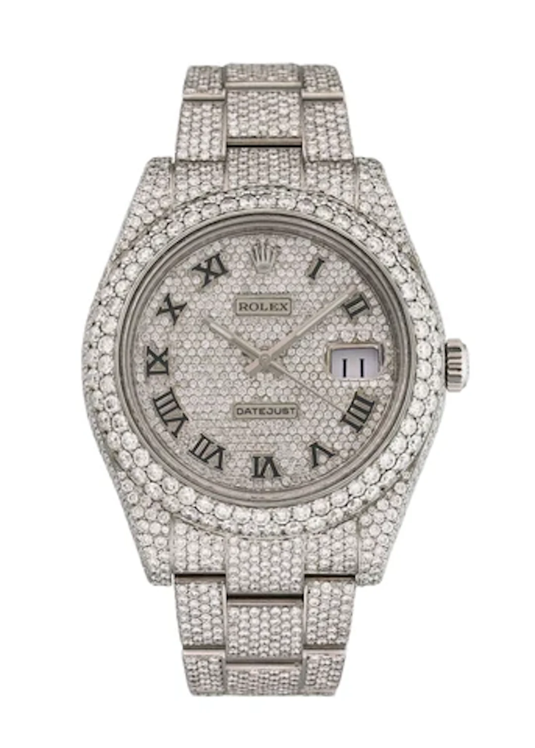 Rolex Oyster Perpetual Datejust II 116300 Iced Mens Watch Box Papers