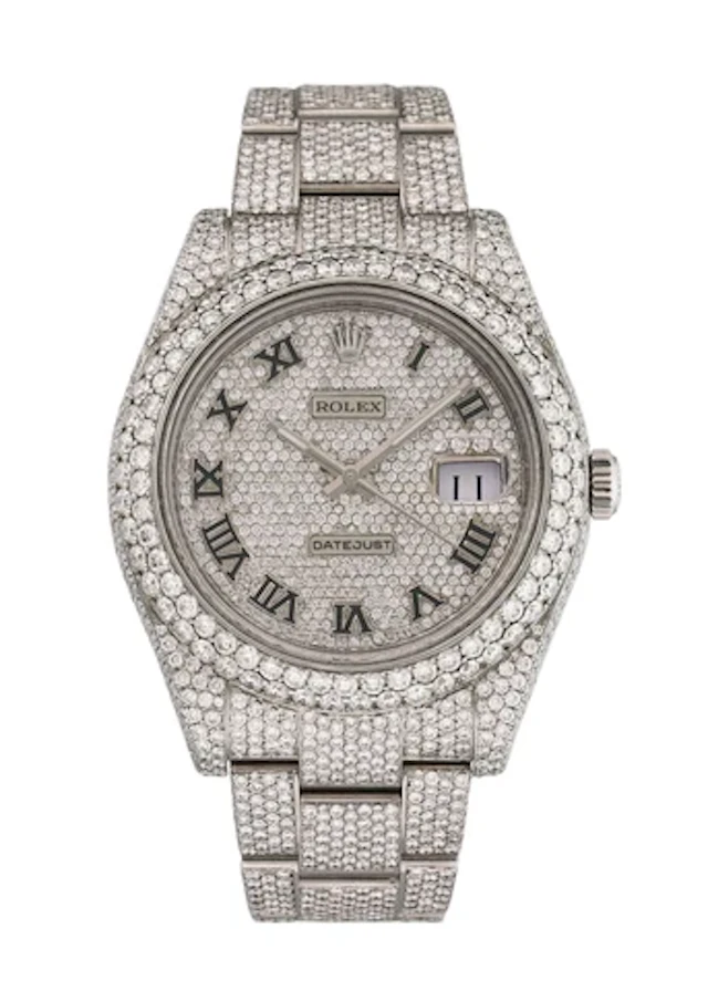 Rolex Oyster Perpetual Datejust II 116300 Iced Mens Watch Box Papers