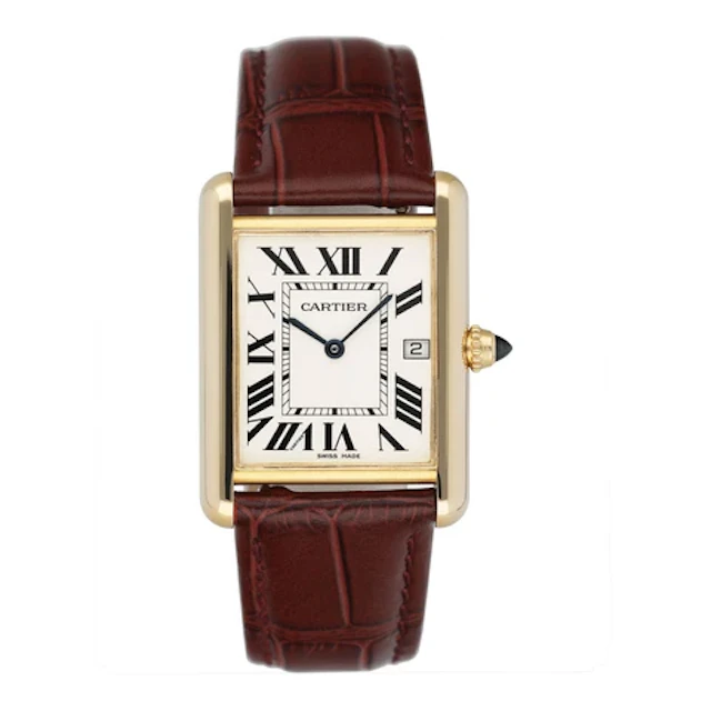 Cartier Tank Louis W1529756 18K Yellow Gold Mens Watch