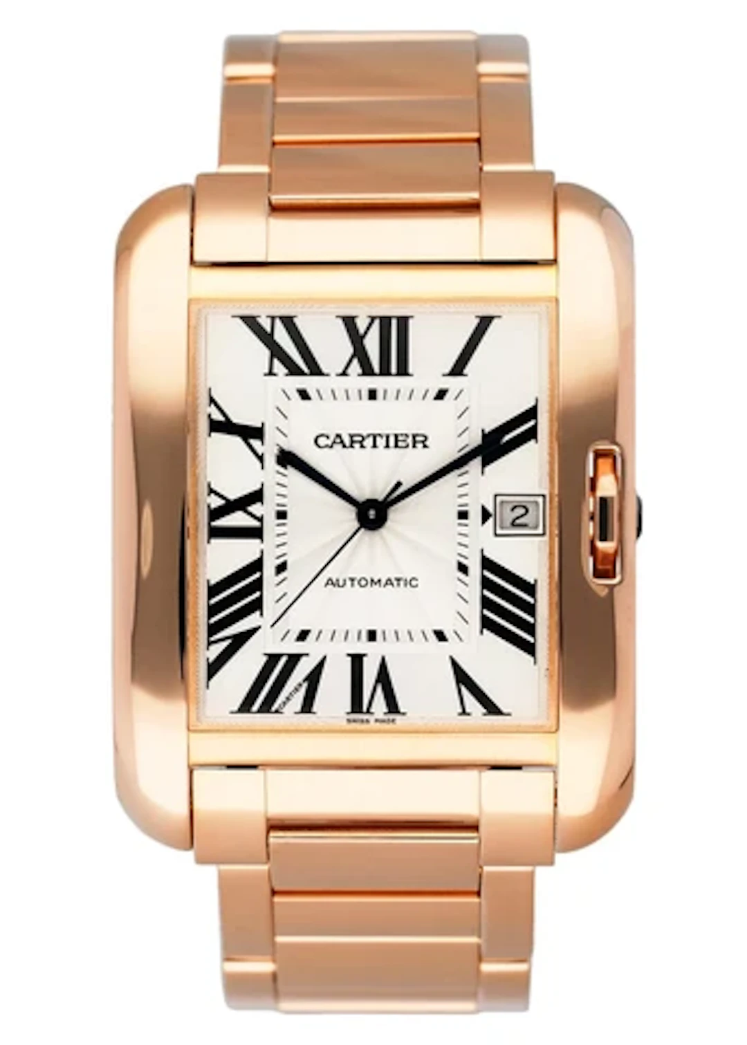 Cartier Tank Anglaise XL W5310002 18K Rose Gold Mens Watch Box Papers