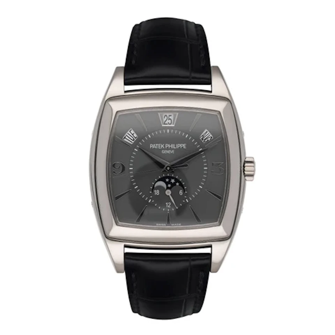 Patek Philippe Complications 5135G-010 Grey Dial 18K White Gold Mens Watch