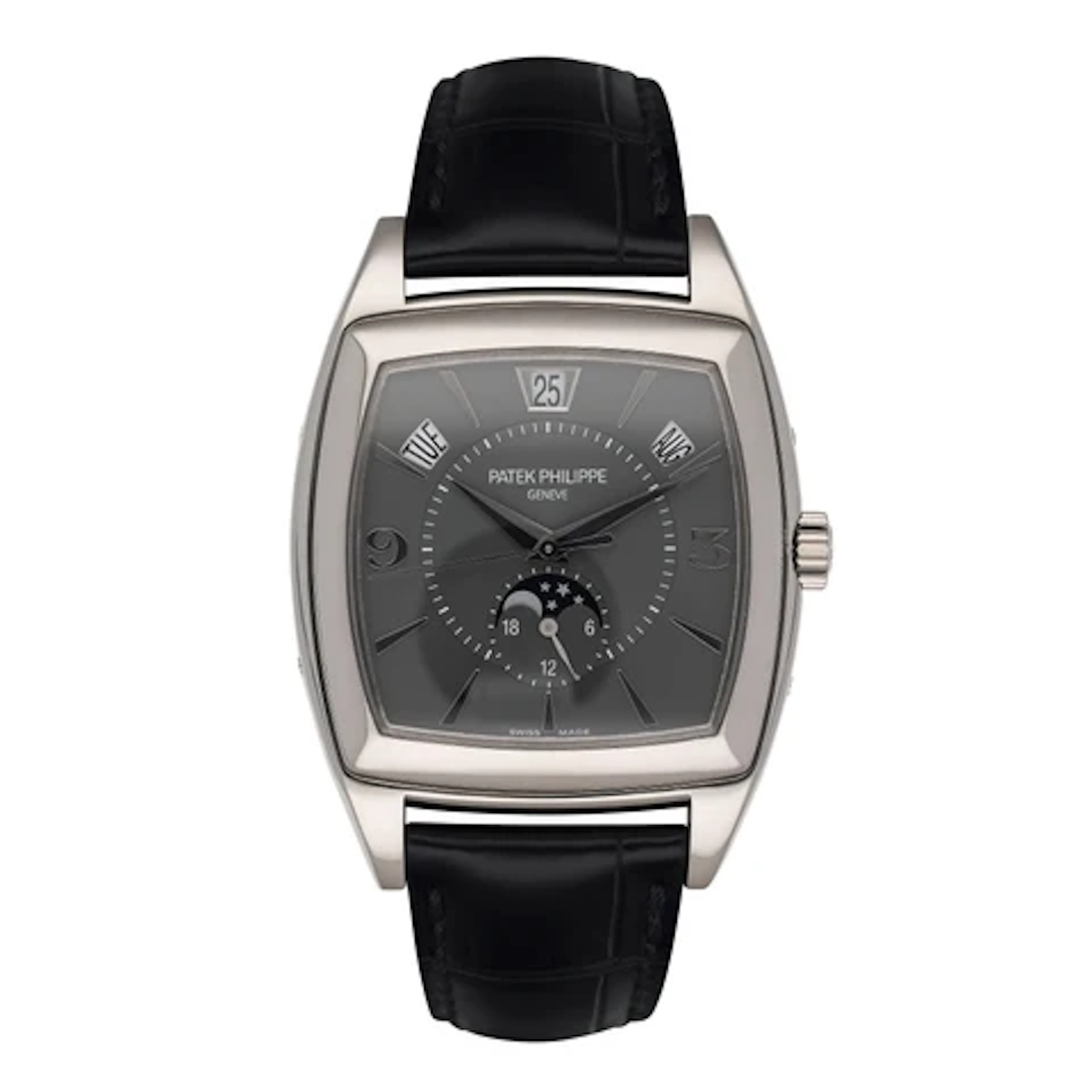 Patek Philippe Complications 5135G-010 Grey Dial 18K White Gold Mens Watch