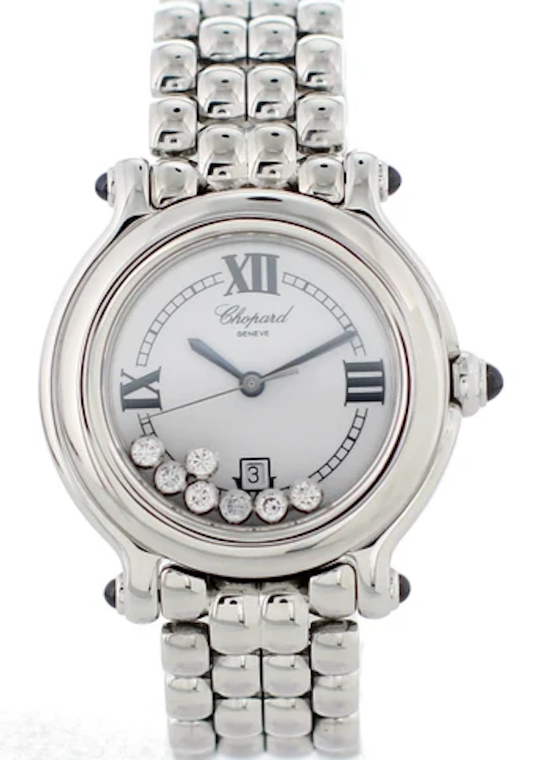 Chopard Happy Sport 8236 Stainless Steel Floating Diamonds