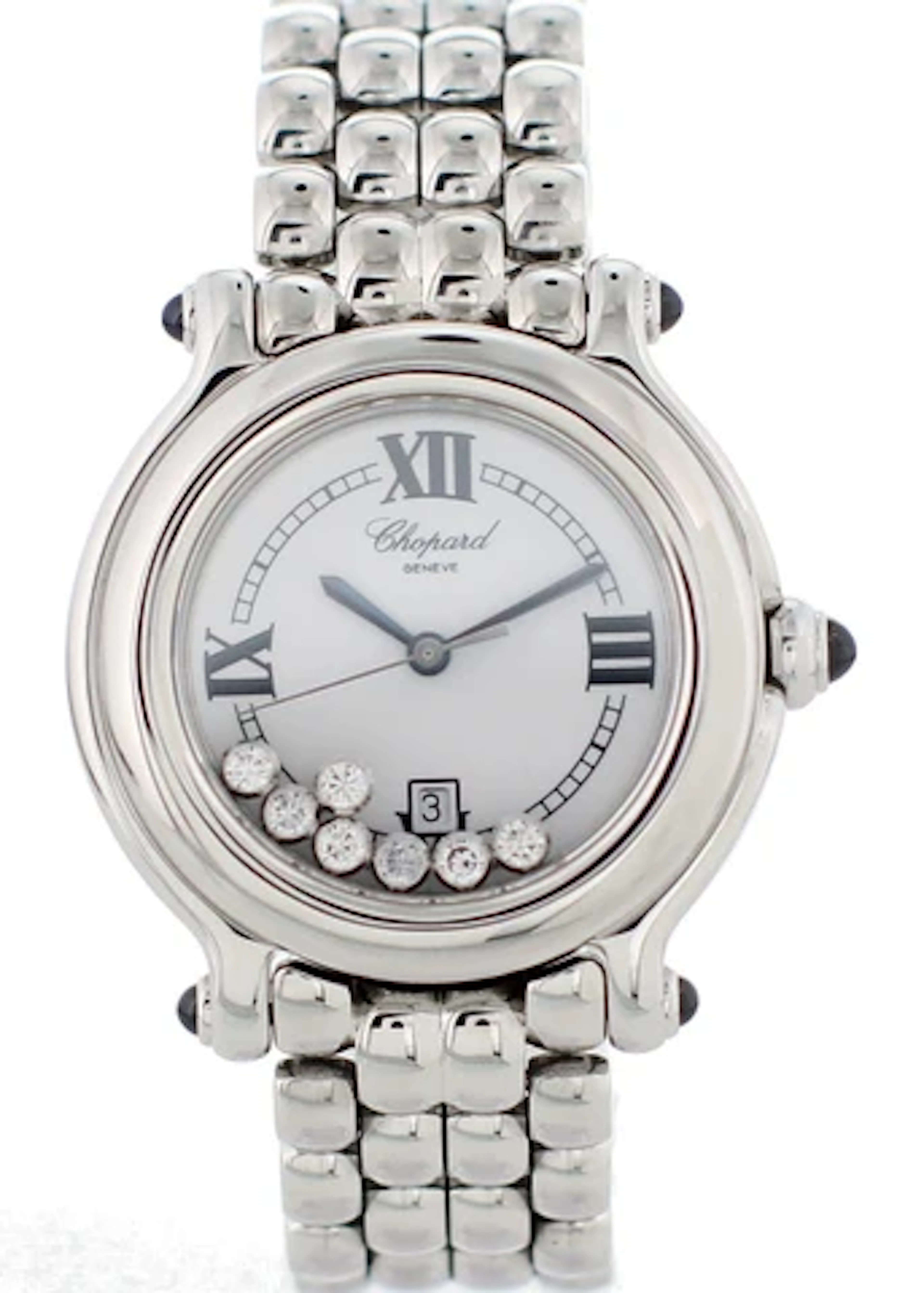 Chopard Happy Sport 8236 Stainless Steel Floating Diamonds