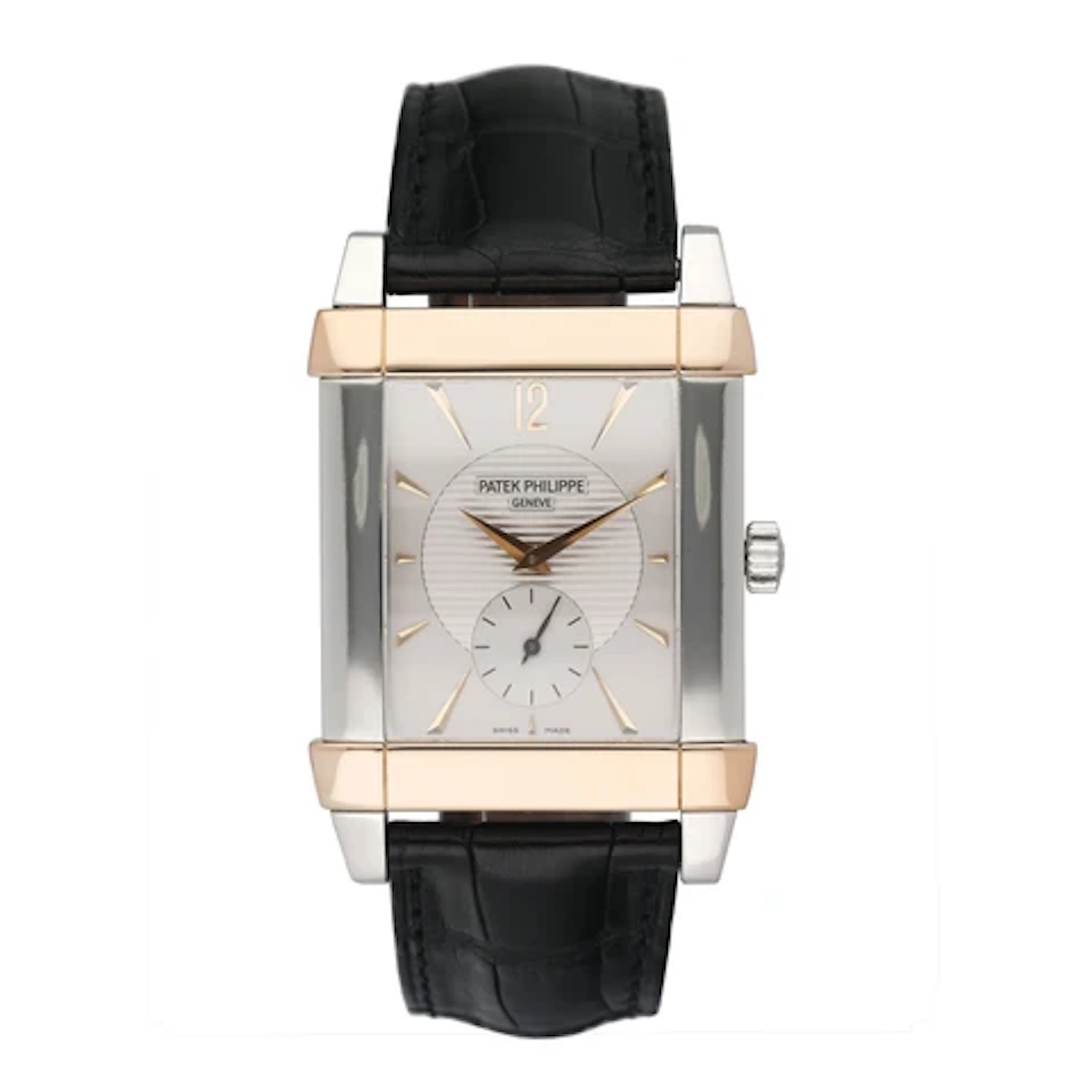 Patek Philippe Gondolo 5111PR Silver Dial Platinum Rose Gold Mens Watch