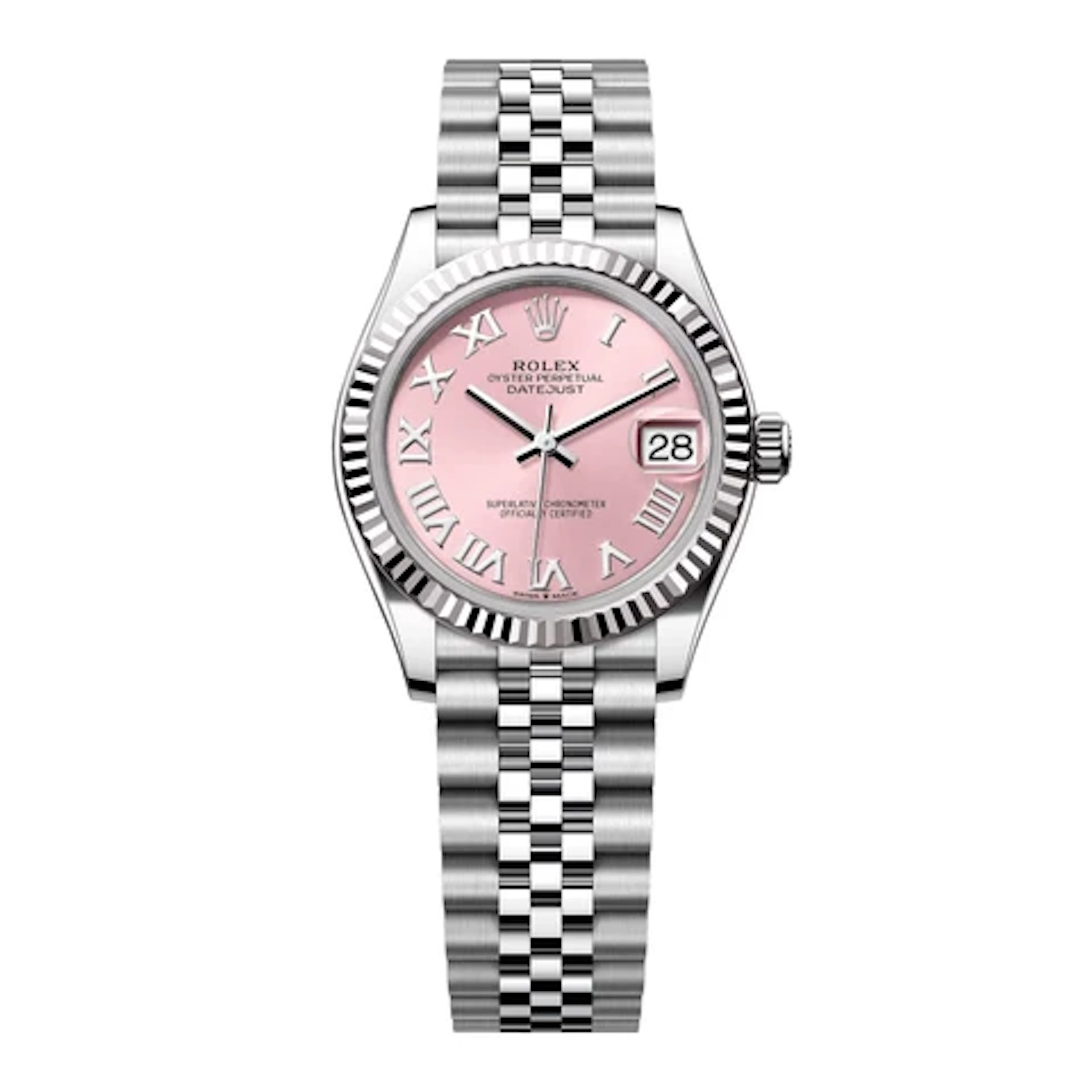 Rolex Datejust 278274 Roman Pink Dial Ladies Watch Box Papers