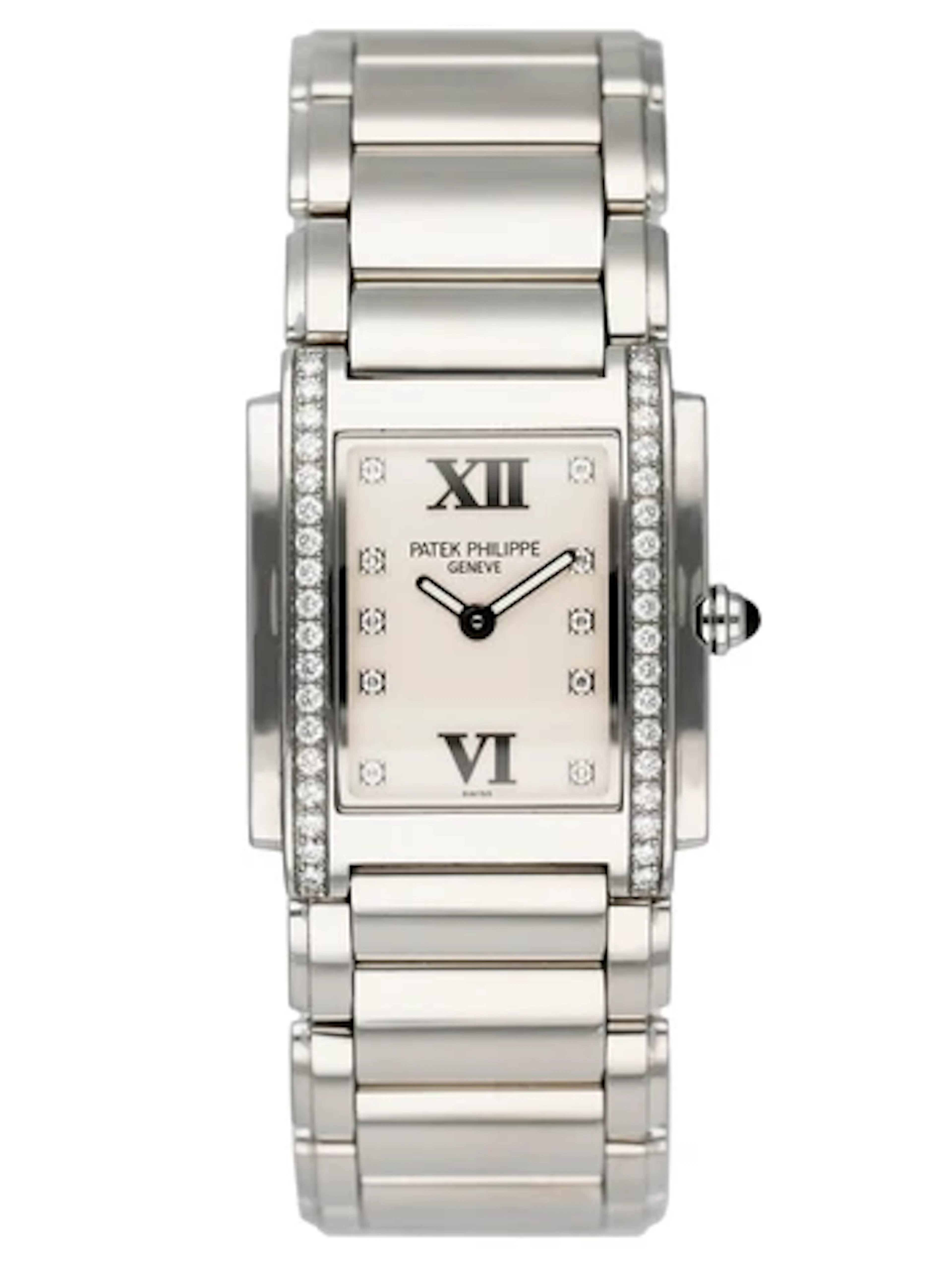 Patek Philippe Twenty-4 4910 Diamond White Dial Ladies Watch With Papers