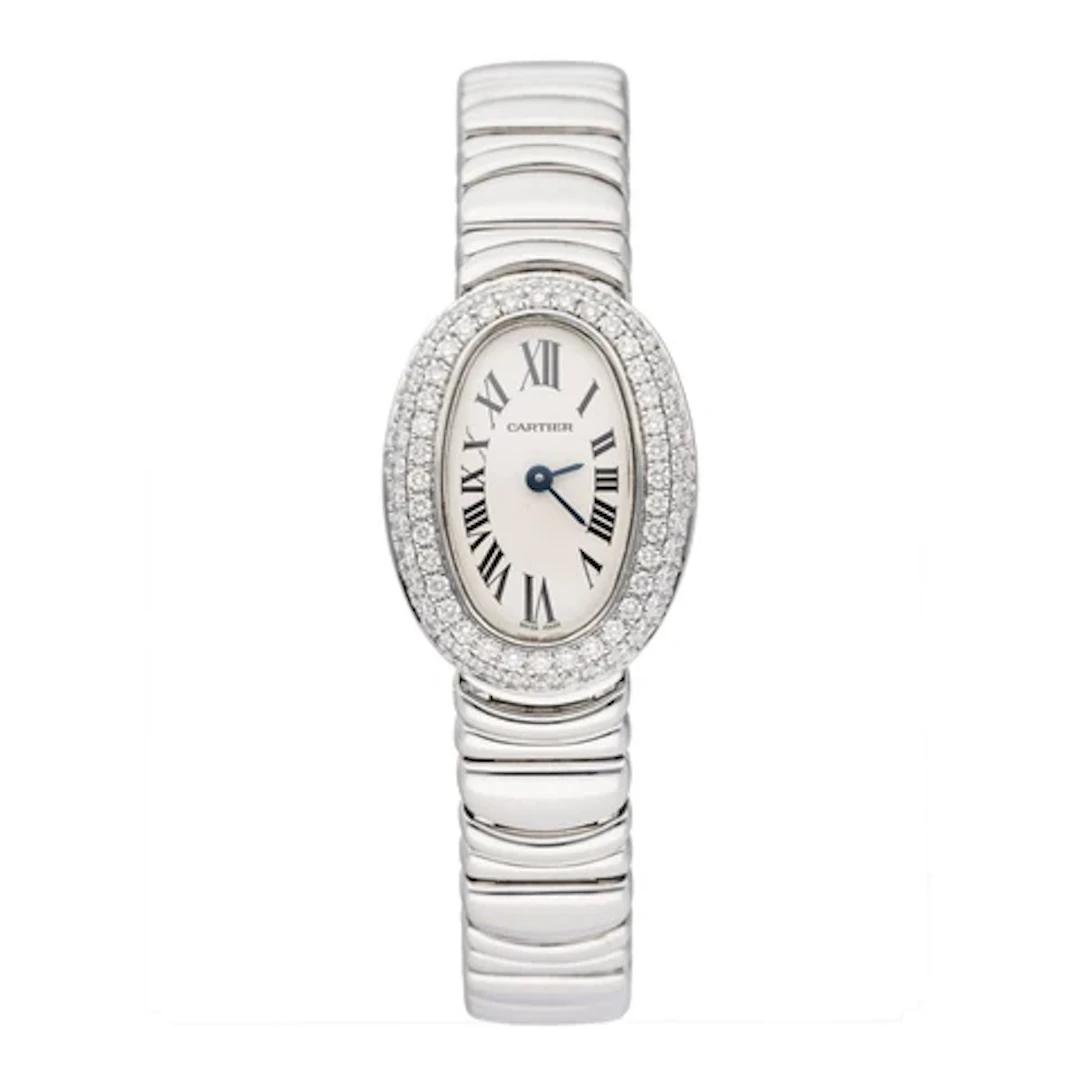 Cartier Baignoire Mini WB5095L2 Diamond White Gold Ladies Watch