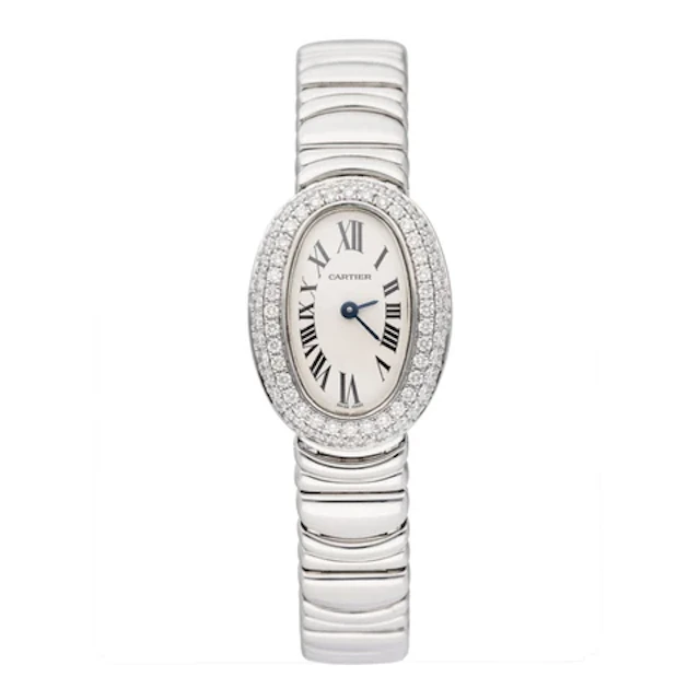 Cartier Baignoire Mini WB5095L2 Diamond White Gold Ladies Watch
