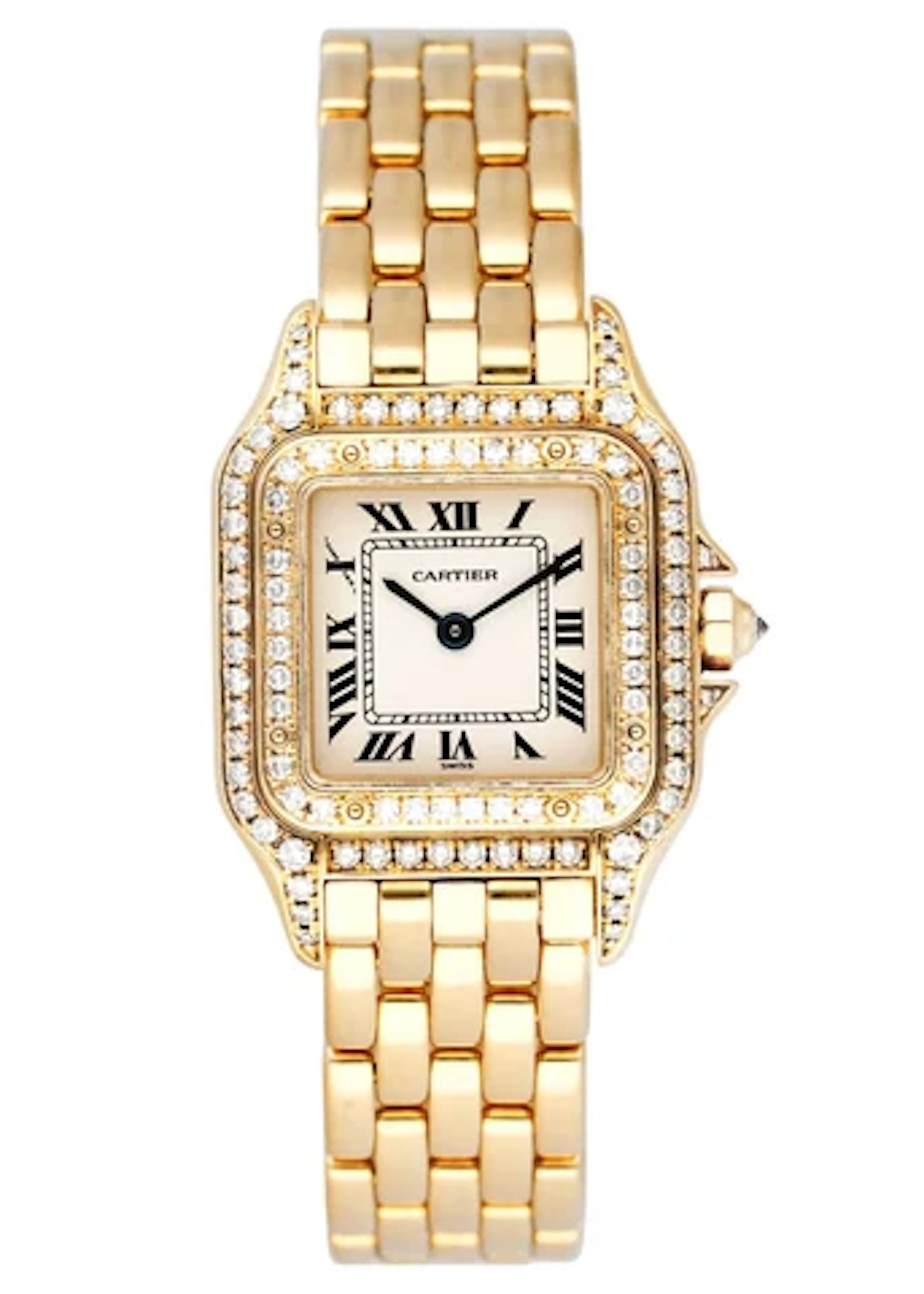Cartier Panthere WF3229B9 18K Yellow Gold Diamonds Ladies Watch