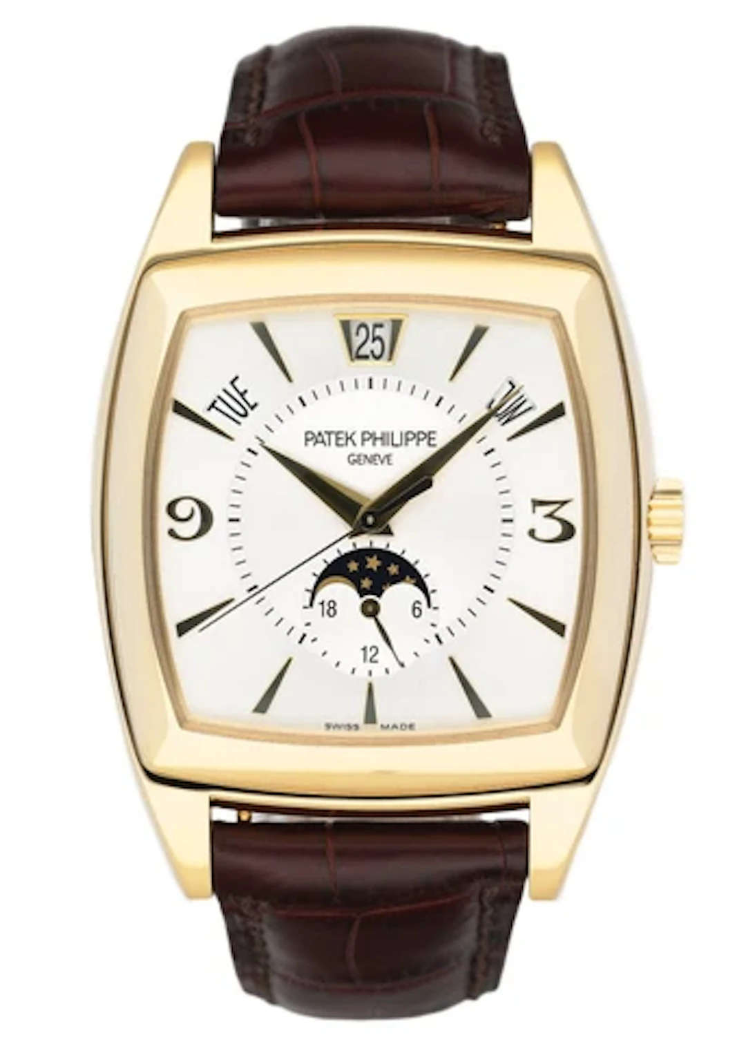 Patek Philippe Gondolo Calendario 5135J 18K Yellow Gold Mens Watch Box Papers