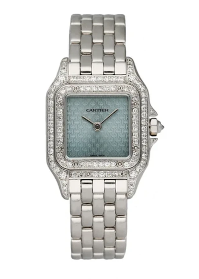 Cartier Panthere 1660 18K White Gold Diamond Anniversary Logo Ladies Watch