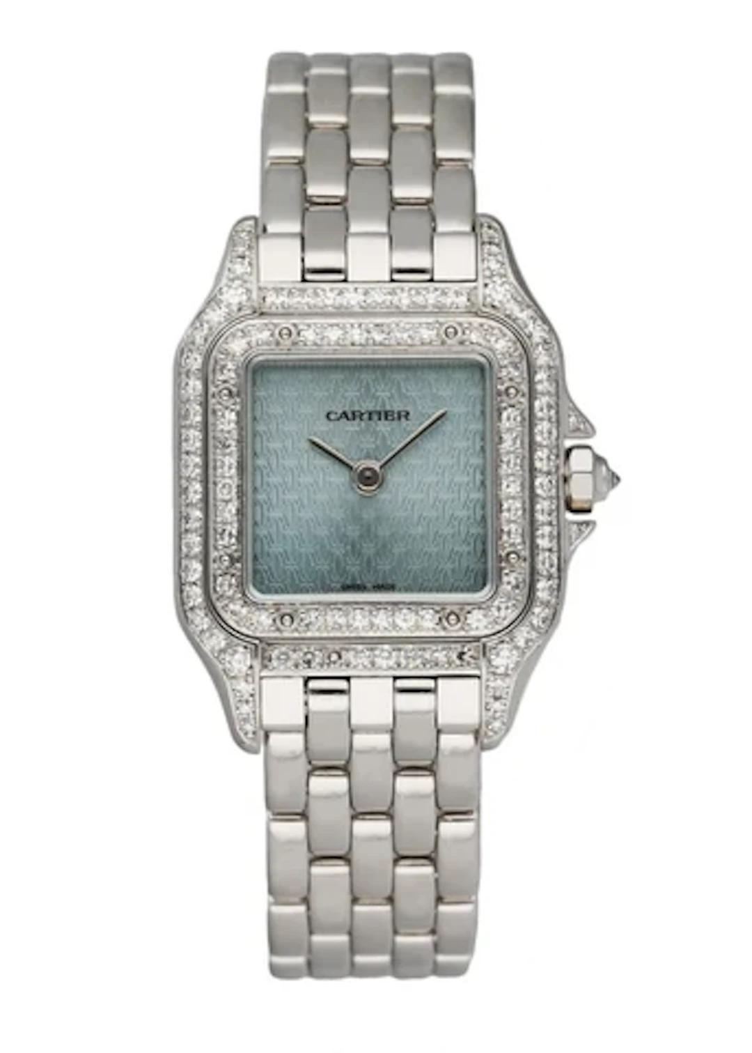 Cartier Panthere 1660 18K White Gold Diamond Anniversary Logo Ladies Watch