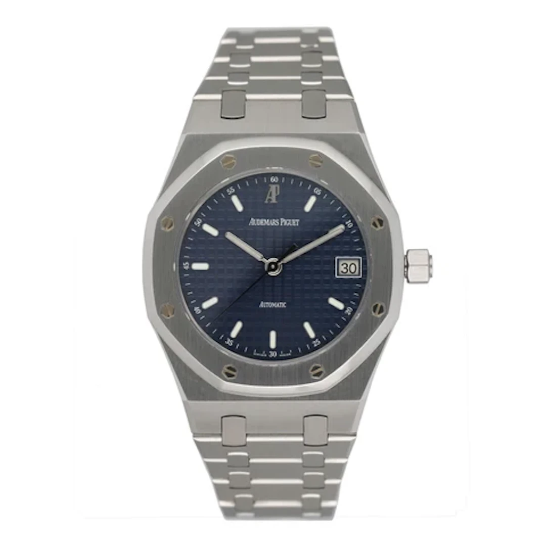 Audemars Piguet Royal Oak 14790ST Blue Dial Mens Watch Box Papers