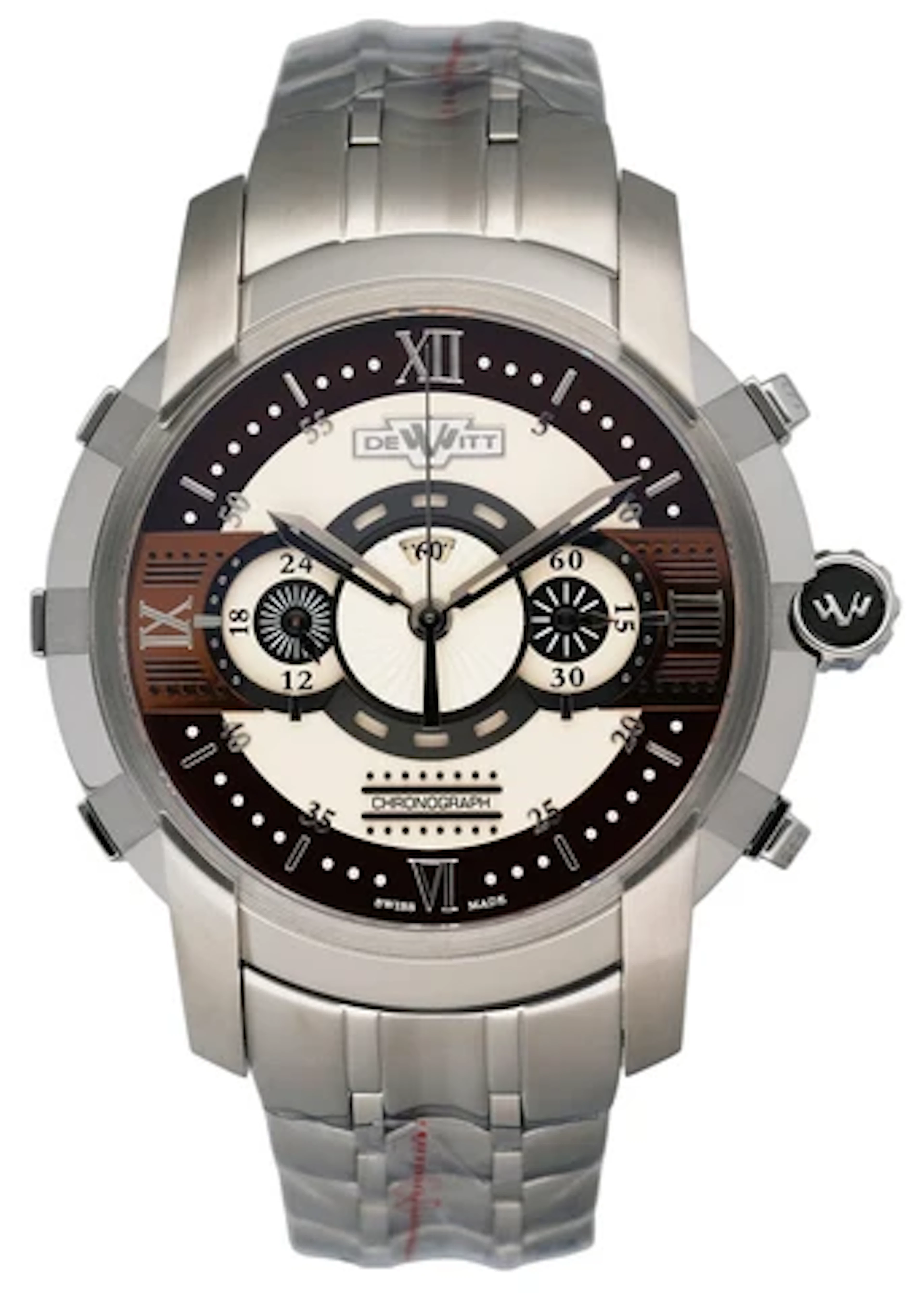 Dewitt Academia FTV.CHR.010.S5 Cream & Burgundy Dial Mens Watch Box Papers