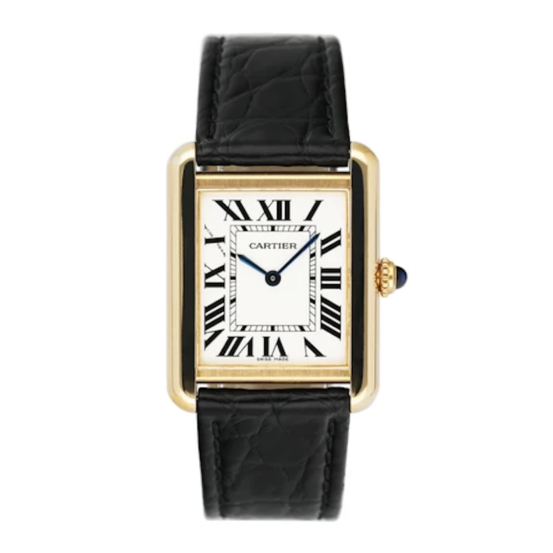 Cartier Tank Solo W5200002 18K Yellow Gold Ladies Watch Box Papers