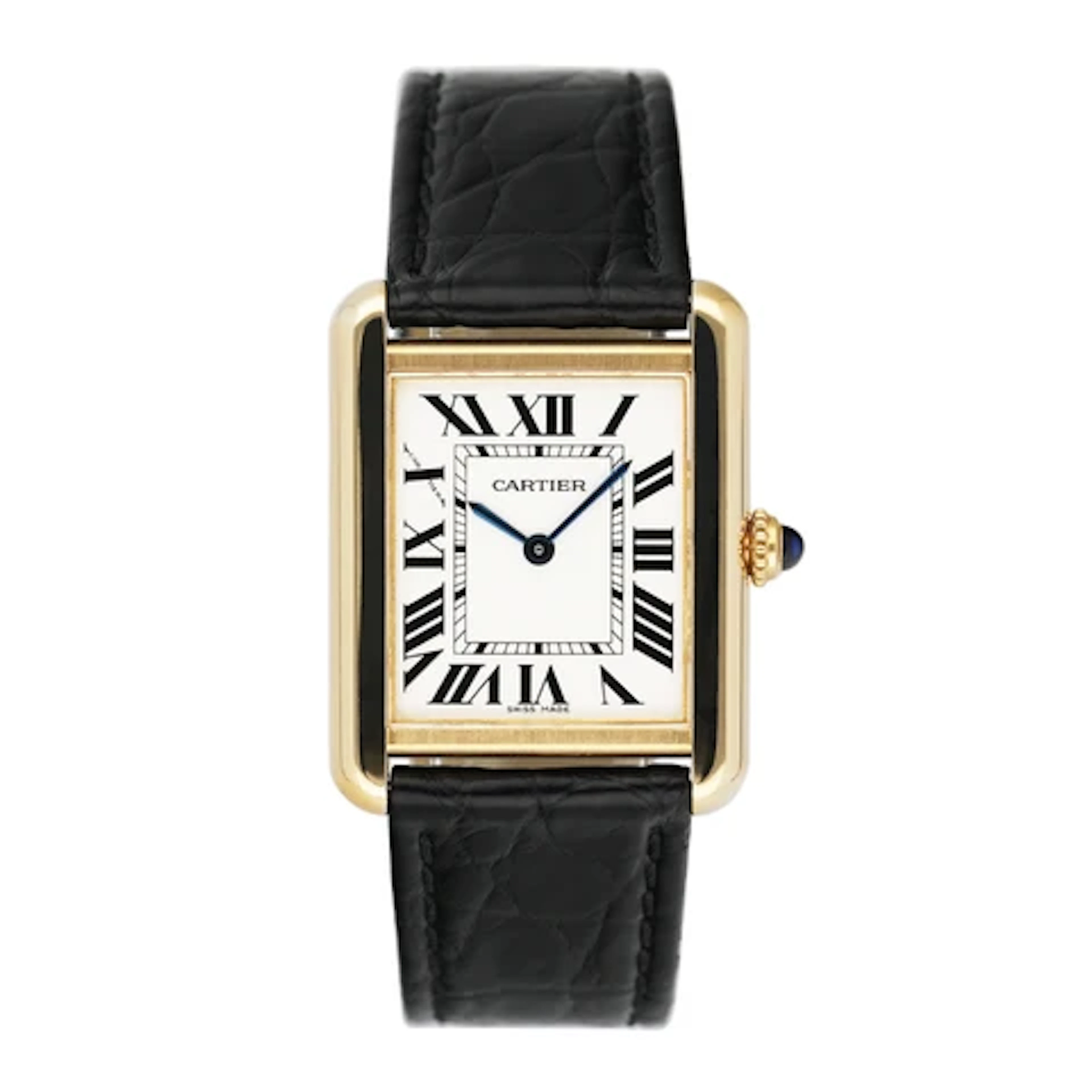Cartier Tank Solo W5200002 18K Yellow Gold Ladies Watch Box Papers